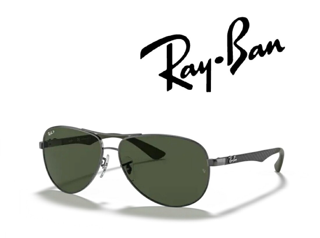 Ray-Ban サングラス レイバン れいばん RAYBAN RB8313シリーズ RB8313 004/N5 61サイズ フレームカラー ガンメタル レンズカラー グリーン G-15 偏光レンズ 「国内正規商品」「保証付き」[ミニドライバー＋ドライタイプメガネ拭き付属]｜GLASS SHOP DREAM