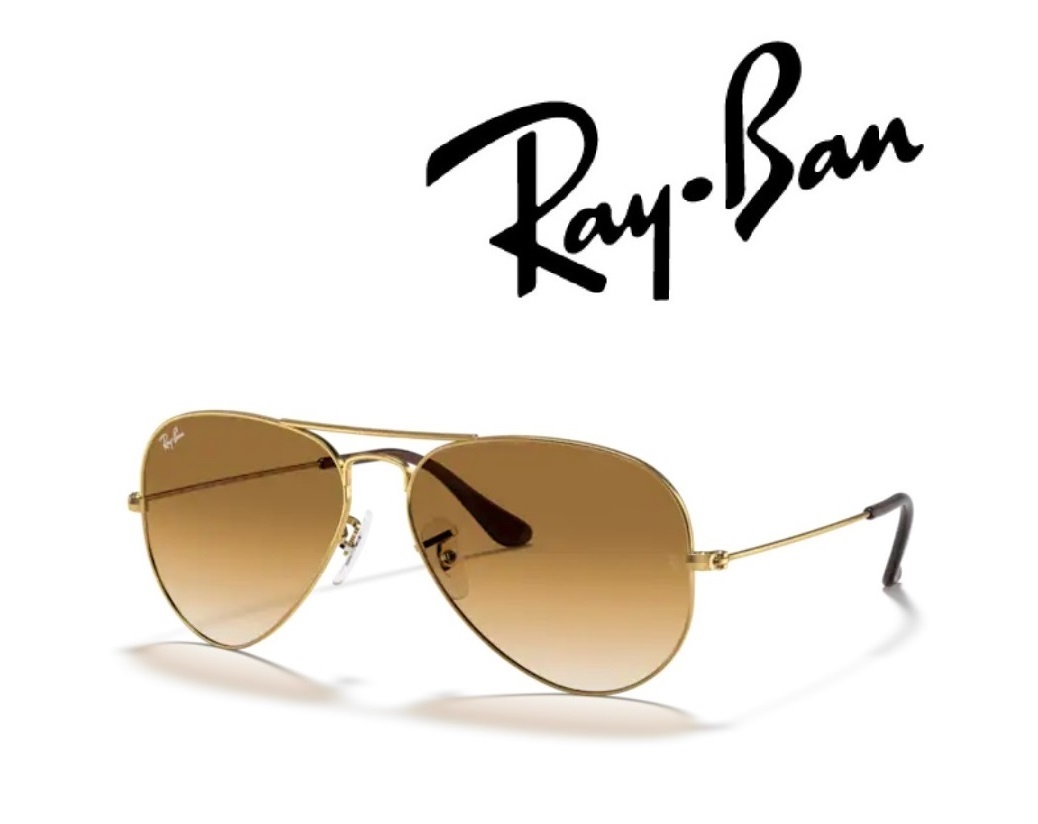Ray-Ban サングラス レイバン れいばん AVIATOR / アビエーター ラージメタル RB3025 001/51 62サイズ フレームカラー アリスタ ゴールド レンズカラー ライト ブラウン グラディエント 「国内正規商品」「保証付き」 [ミニドライバー ＋ ドライタイプメガネ拭き付属]