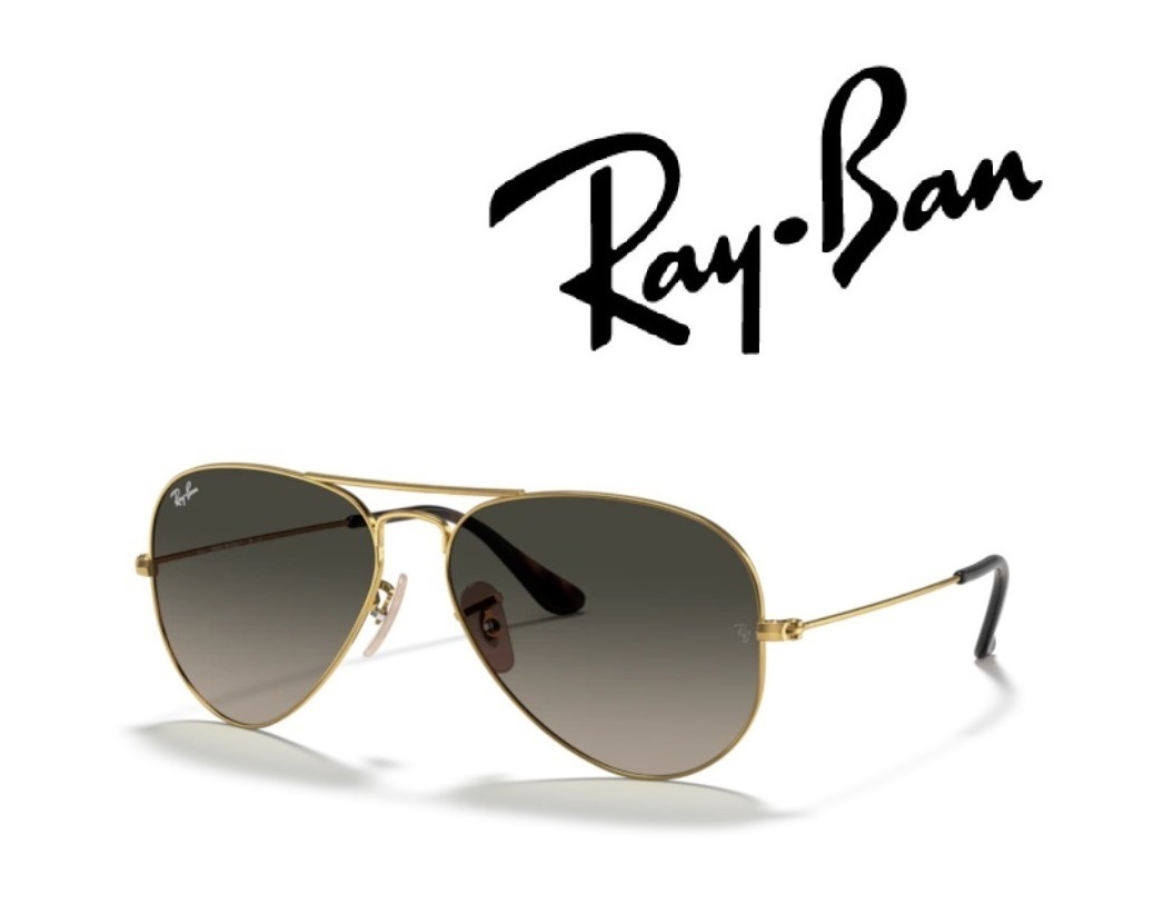 Ray-Ban サングラス レイバン れいばん AVIATOR / アビエーター ラージメタル RB3025 181/71 62サイズ フレームカラー アリスタ ゴールド レンズカラー グレー グラディエント 「国内正規商品」「保証付き」 [ミニドライバー ＋ ドライタイプメガネ拭き付属]