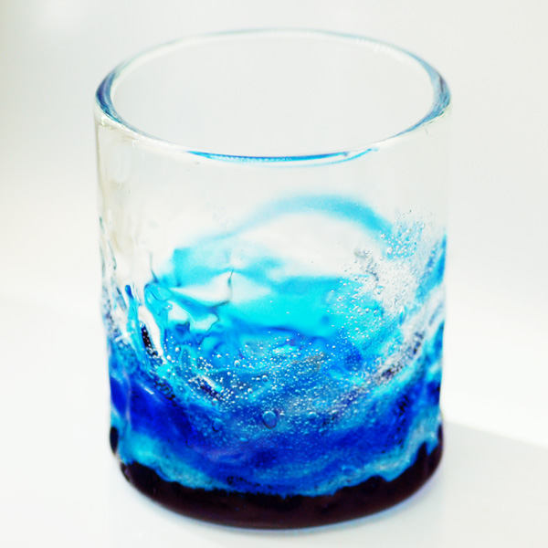 琉球ガラス 琉球グラス 琉球 ガラス ビアグラス 琉球ガラス 焼酎 グラス 琉球ガラス 焼酎グラス 潮騒でこぼこグラス（青）　アウトレット価格にて提供
