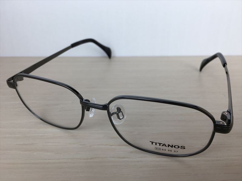 TITANOS(チタノス)T-1105 CB3(グレー)51サイズメガネフレーム(メタル)｜グラスマーケット