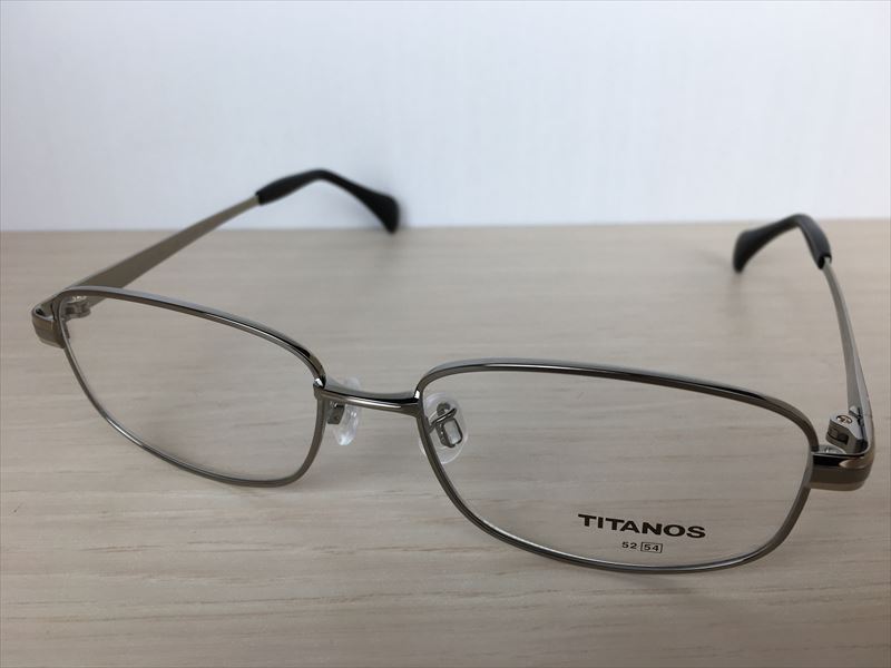 TITANOS(チタノス)T-1327 CB0GP1(シルバーグレー)54サイズメガネフレーム(メタル)｜グラスマーケット