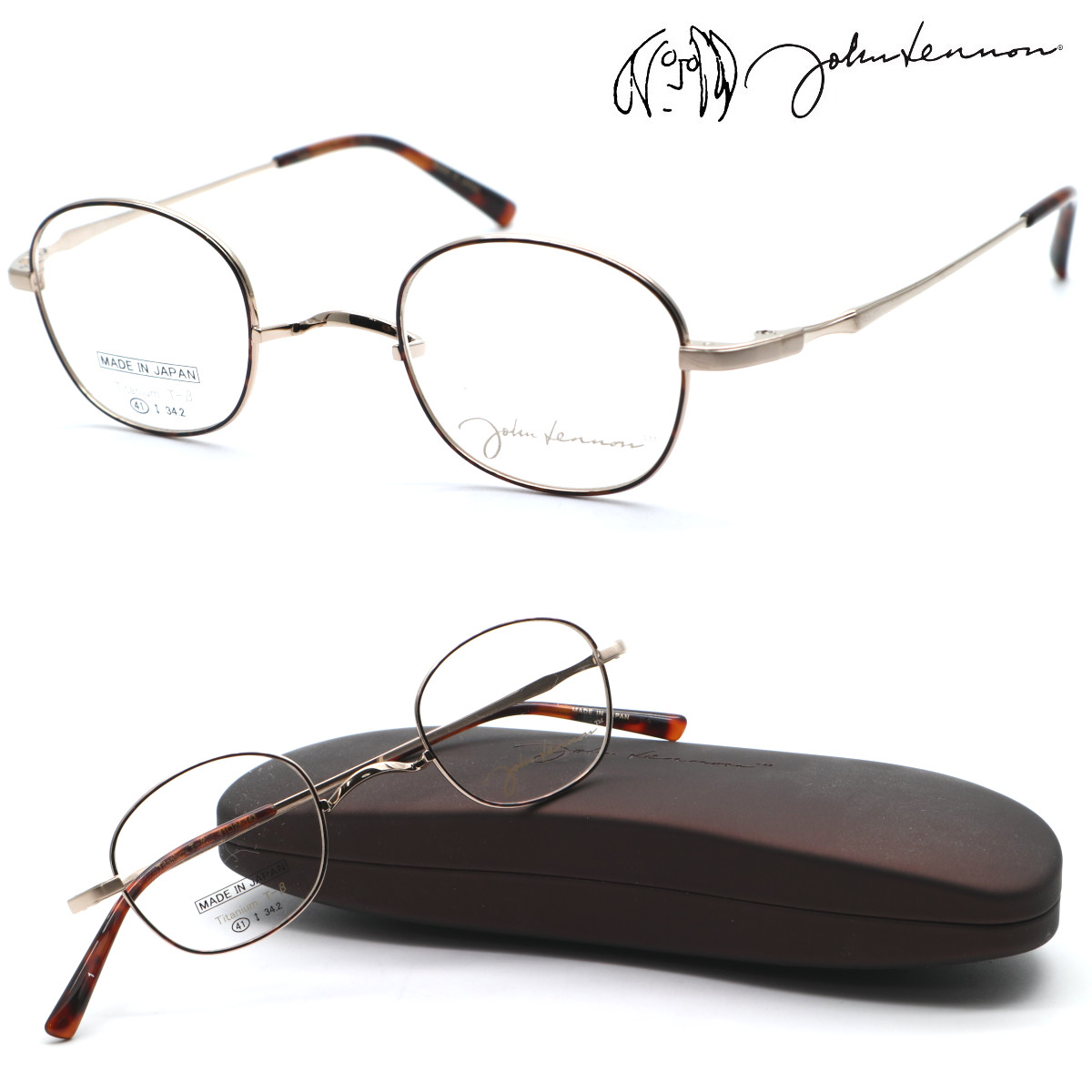【john lennon】ジョンレノン JL-1132 col.1 メガネ 度付又は度無レンズセット 【正規品】【送料無料】ボストン 丸メガネ メンズ レディース ユニセックス クラシック おしゃれ ブランド 日本製|GlassGallery Is