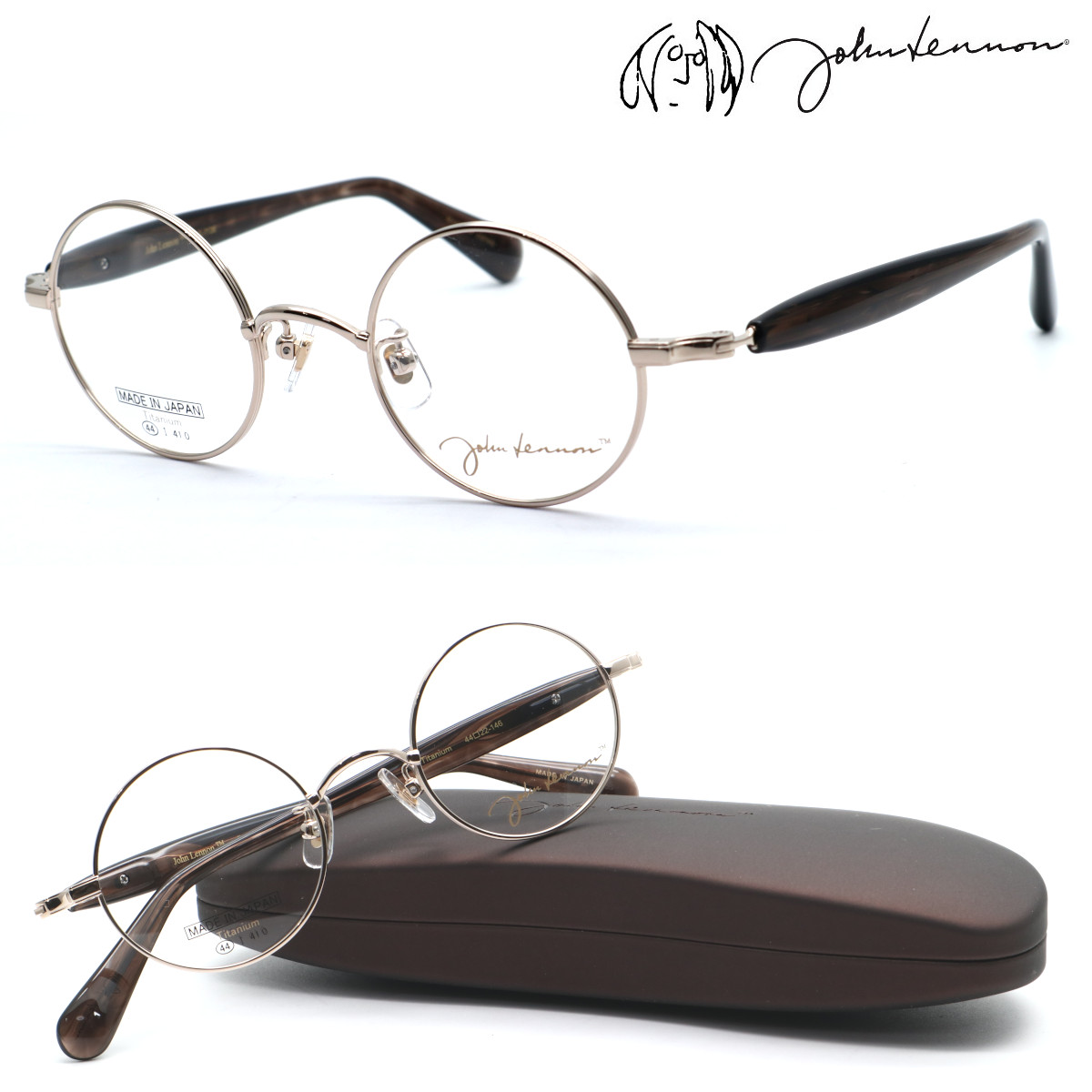 【john lennon】ジョンレノン JL-1136 col.1 メガネ　度付又は度無レンズセット 【正規品】【送料無料】ボストン 丸メガネ メンズ レディース ユニセックス クラシック おしゃれ ブランド 日本製