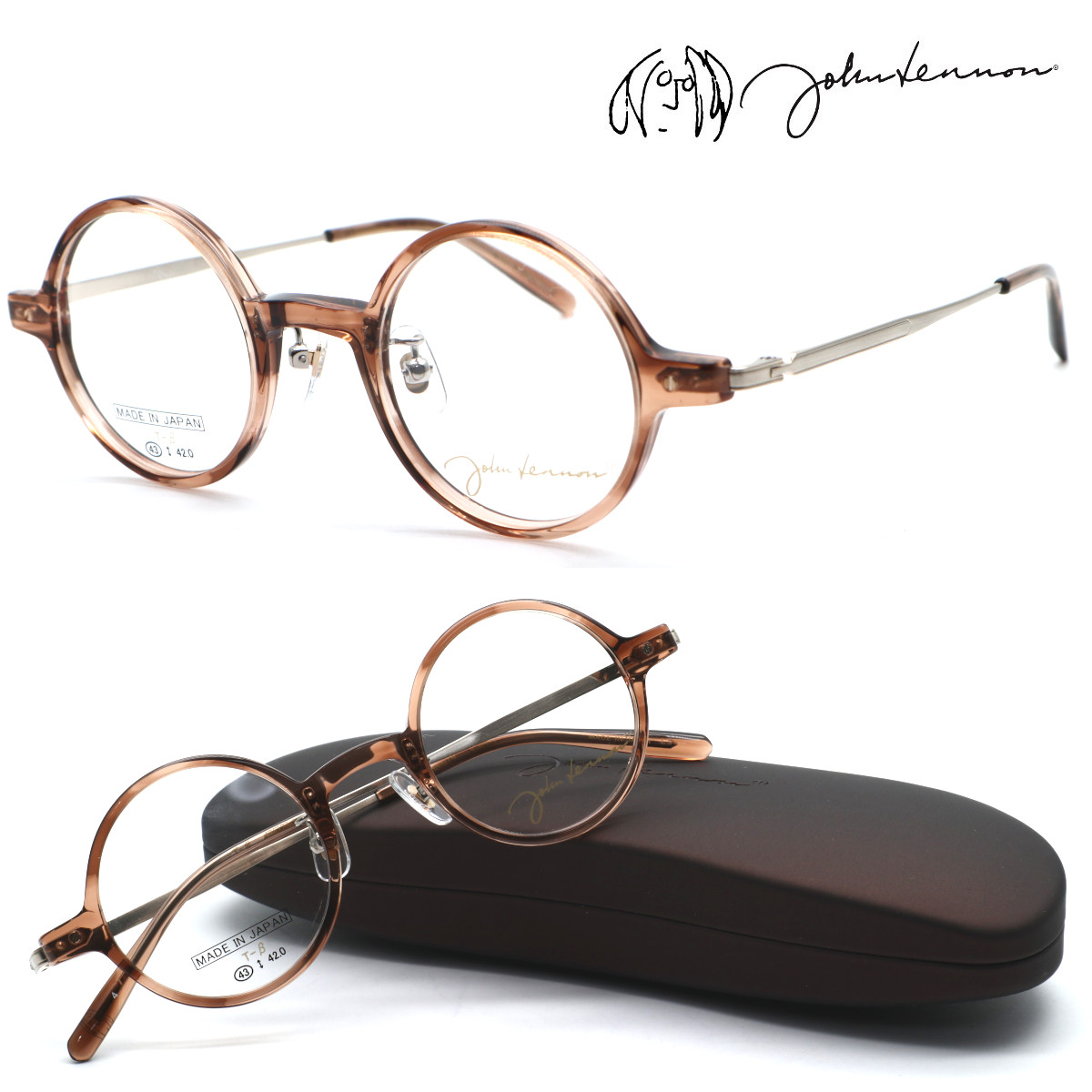 【john lennon】ジョンレノン JL-6022 col.4 メガネ　度付又は度無レンズセット 【正規品】【送料無料】ボストン 丸メガネ メンズ レディース ユニセックス クラシック おしゃれ ブランド 日本製