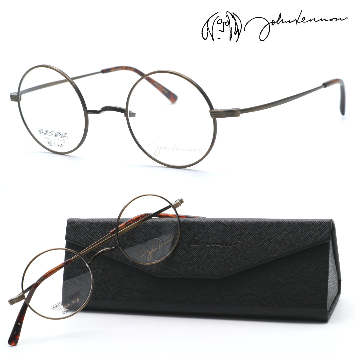 【john lennon】ジョンレノン JL-1143 col.3 メガネ 度付又は度無レンズセット 【正規品】【送料無料】ボストン 丸メガネ メンズ レディース ユニセックス クラシック おしゃれ ブランド 日本製 UVカット ダテメガネ 人気|GlassGallery Is