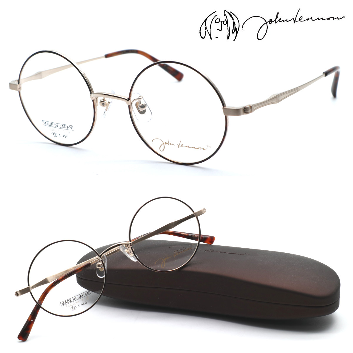 【john lennon】ジョンレノン JL-1130 col.1 メガネ　度付又は度無レンズセット 【正規品】【送料無料】ボストン 丸メガネ メンズ レディース ユニセックス クラシック おしゃれ ブランド 日本製