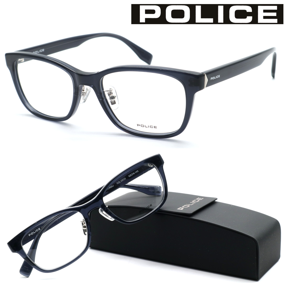 【POLICE】ポリス VPLR85J col.02CD メガネ 度無又は度付レンズセット 【正規品】【送料無料】おしゃれ メンズ 高級 ブランド|GlassGallery Is