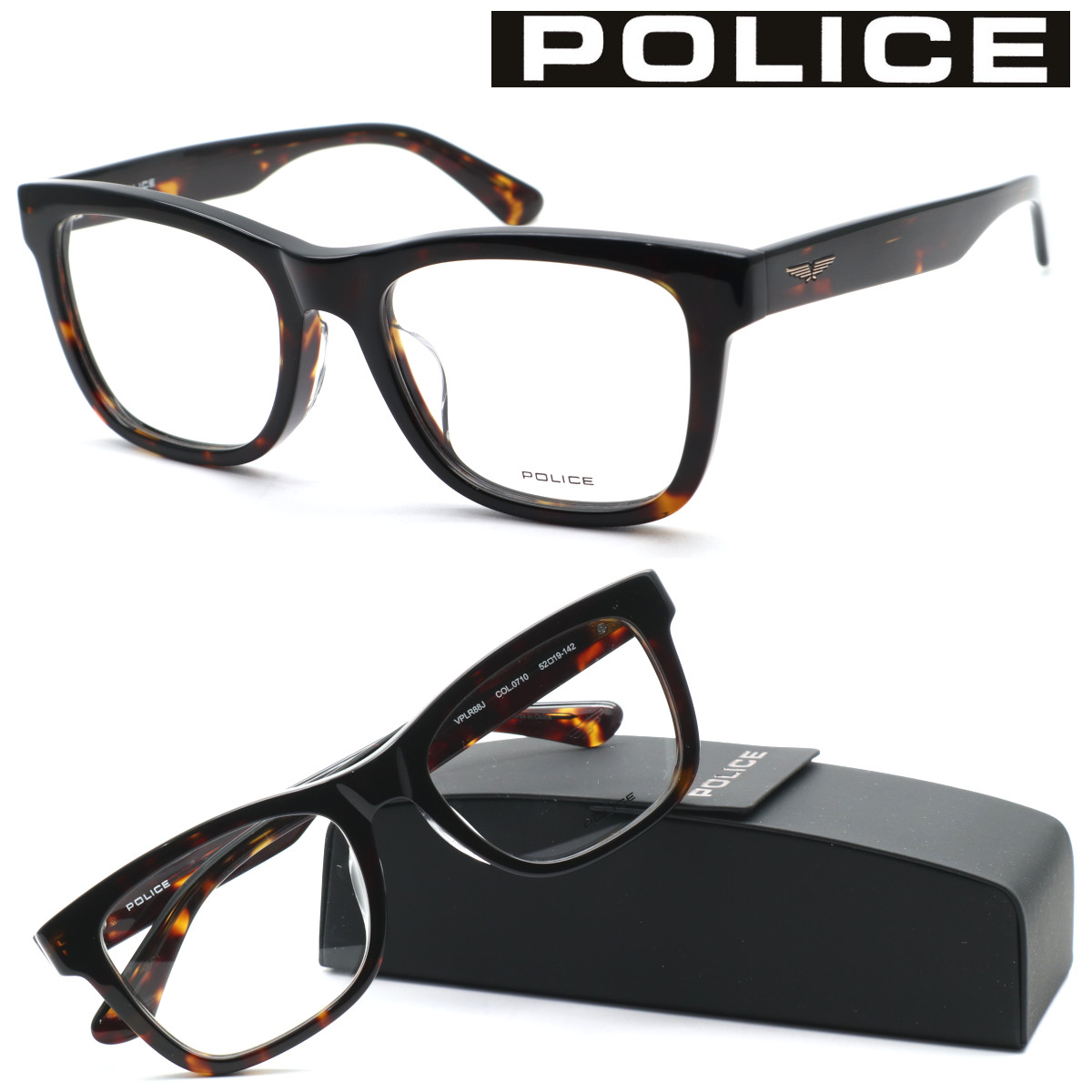 【POLICE】ポリス VPLR88J col.0710 メガネ 度無又は度付レンズセット 【正規品】【送料無料】おしゃれ メンズ 高級 ブランド