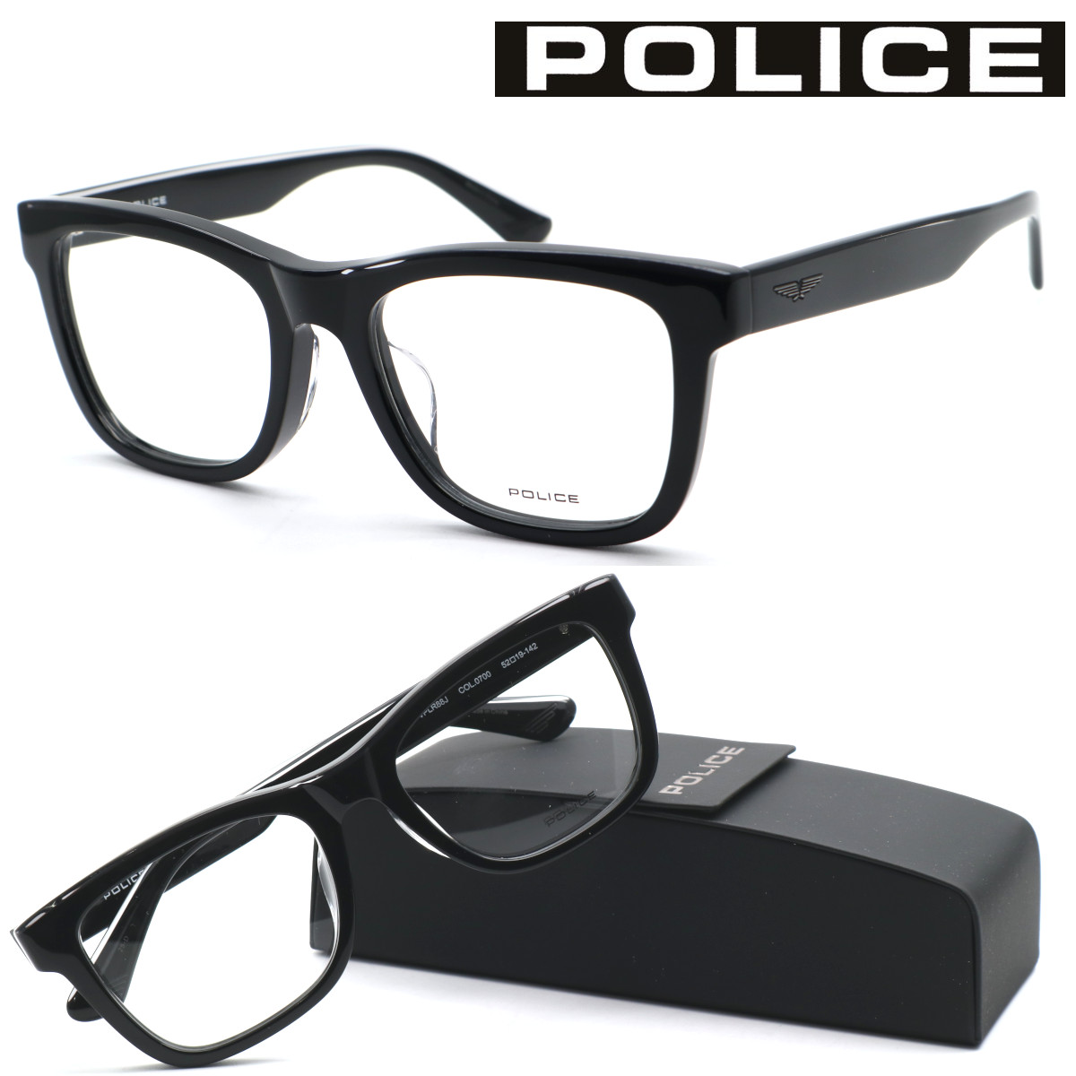 【POLICE】ポリス VPLR88J col.0700 メガネ 度無又は度付レンズセット 【正規品】【送料無料】おしゃれ メンズ 高級 ブランド