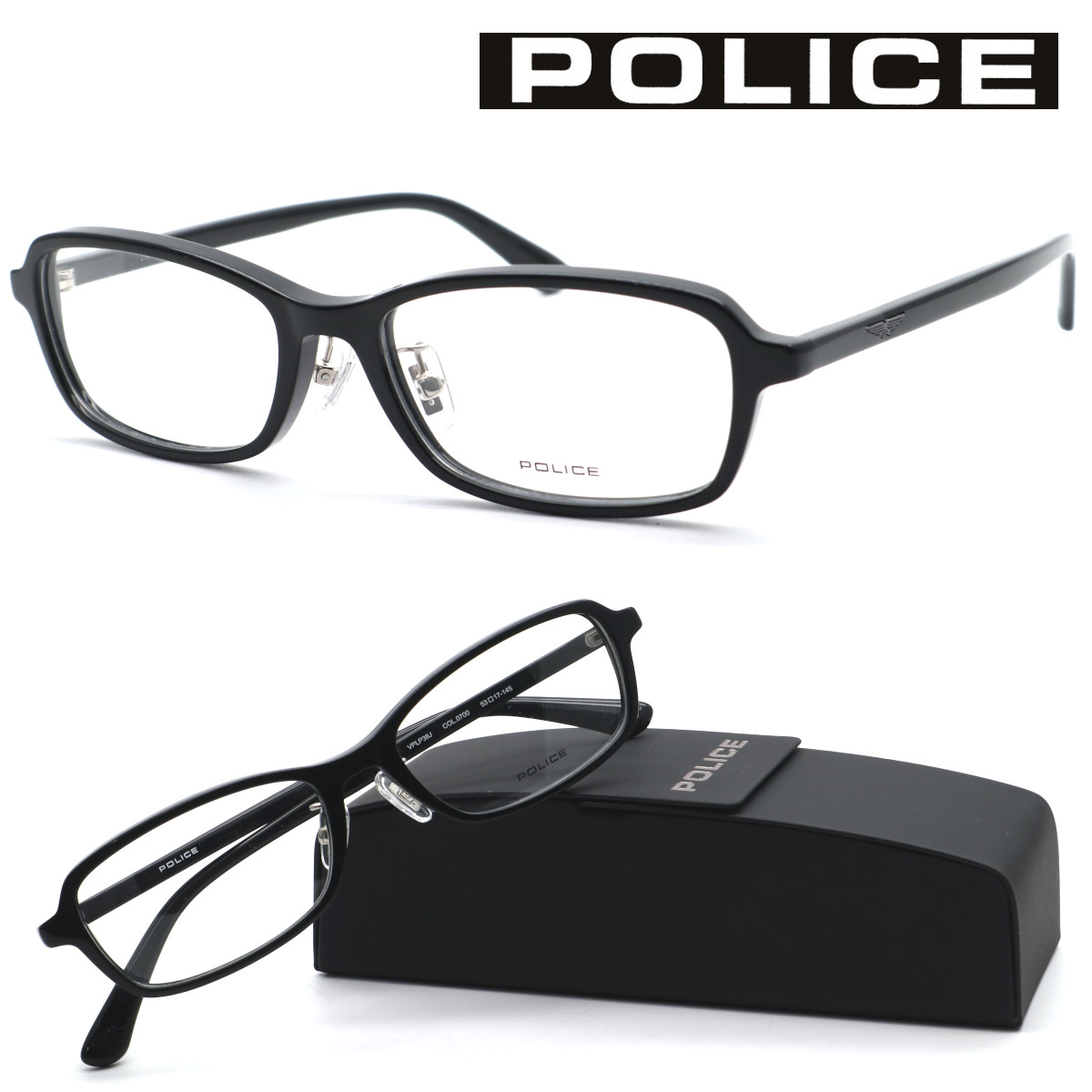 【POLICE】ポリス VPLP38J col.0700 メガネ 度無又は度付レンズセット【正規品】【送料無料】おしゃれ メンズ 高級 ブランド