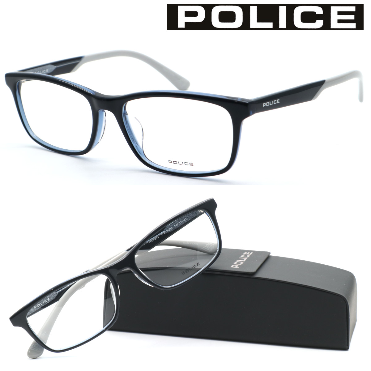 【POLICE】ポリス VPLP37J col.0D82 メガネ 度無又は度付レンズセット【正規品】【送料無料】おしゃれ メンズ 高級 ブランド|GlassGallery Is