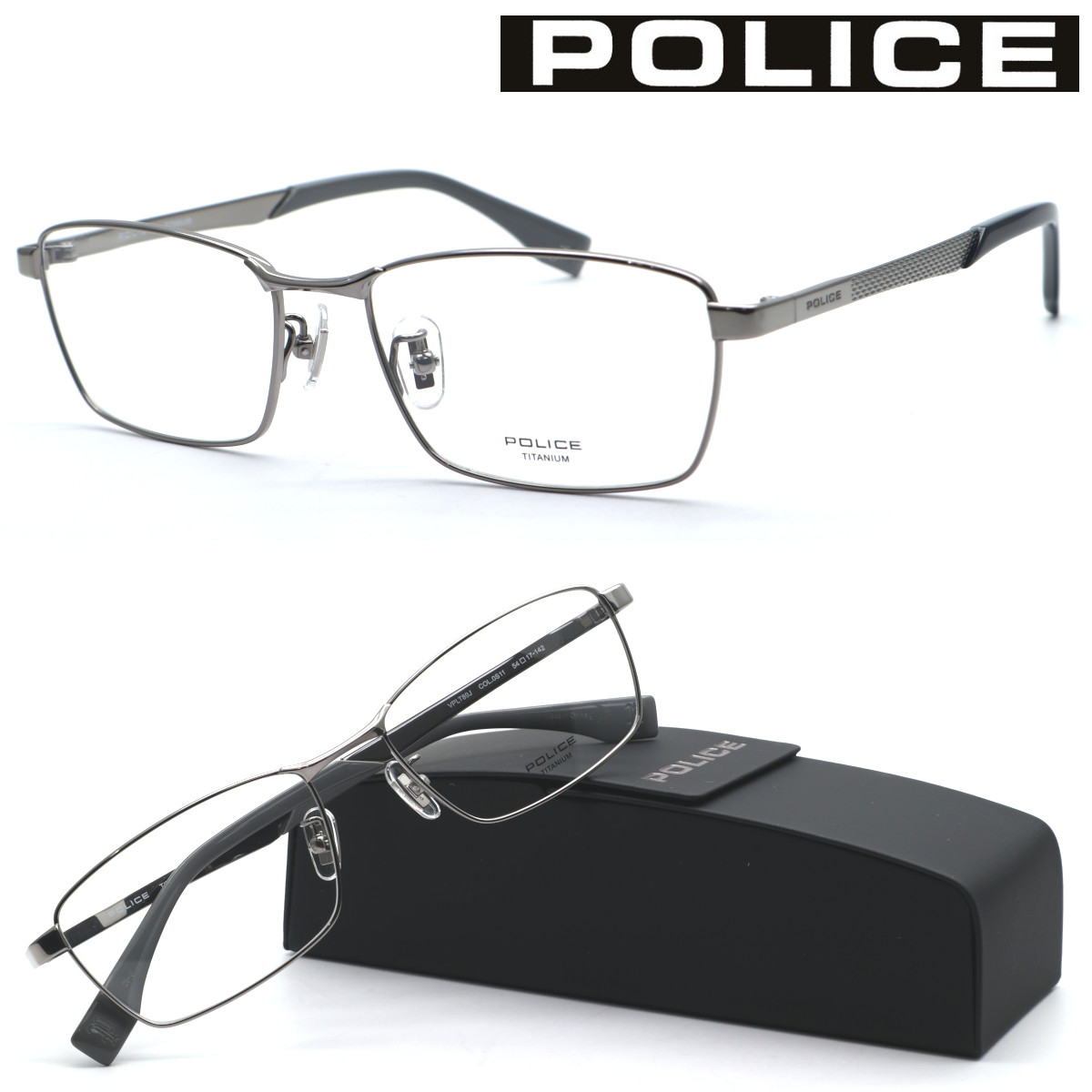 【POLICE】ポリス VPLT89J col.0S11 メガネ 度無又は度付レンズセット【正規品】【送料無料】おしゃれ メンズ 高級 ブランド｜GlassGallery　Iｓ 10,164円