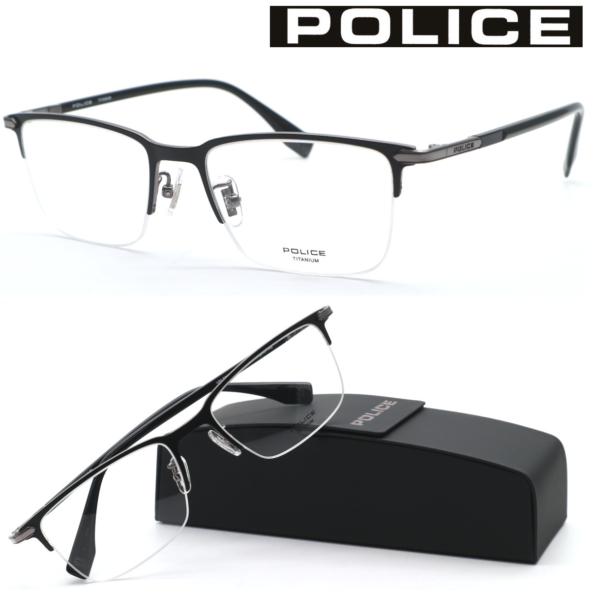【POLICE】ポリス VPLT92J col.0568 メガネ 度無又は度付レンズセット【正規品】【送料無料】おしゃれ メンズ 高級 ブランド
