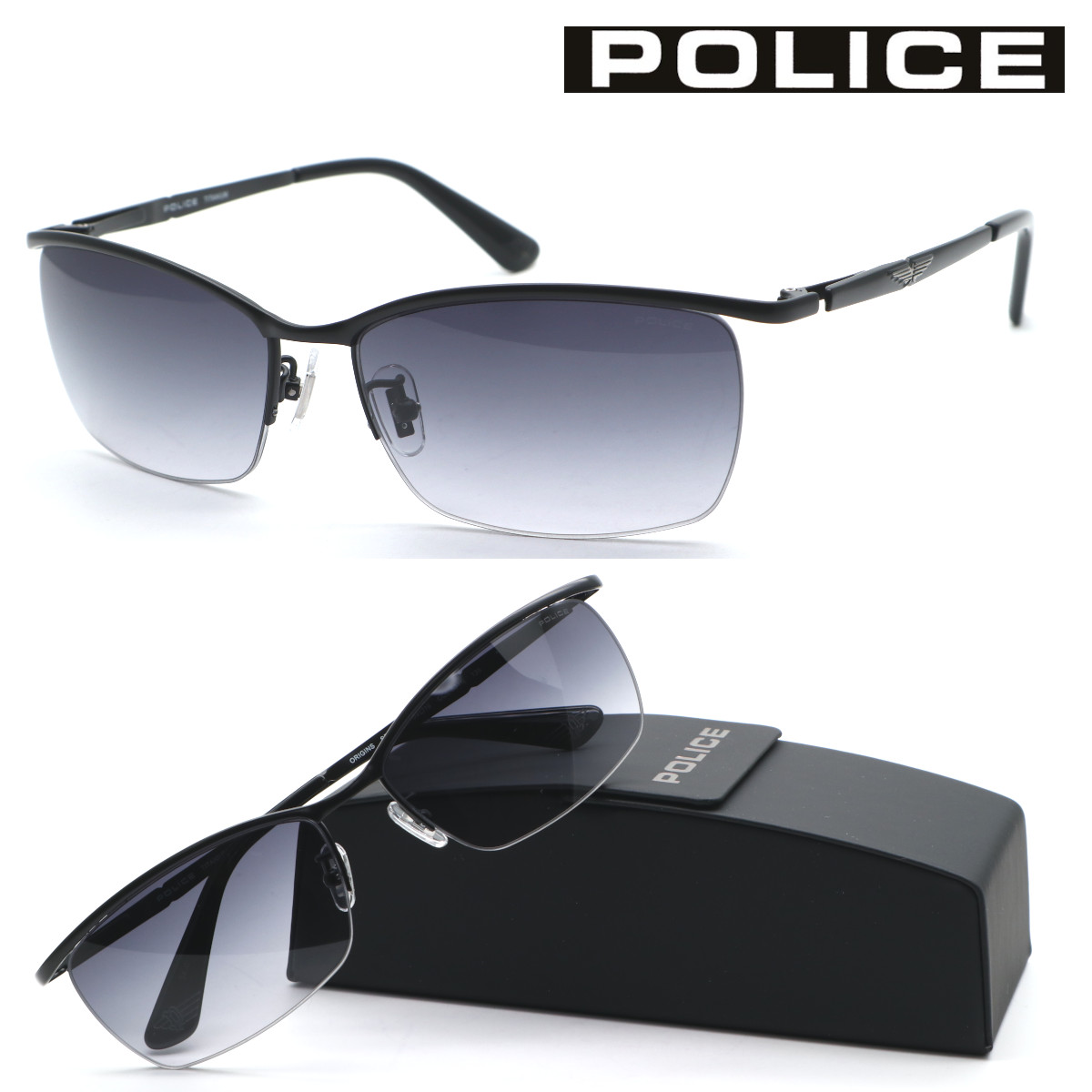 ☆【国内正規品・新品】POLICE ポリス　サングラス　SPLQ06J-0N40 楽天市場】【POLICE】ポリス サングラス SPLQ06J col.0N40