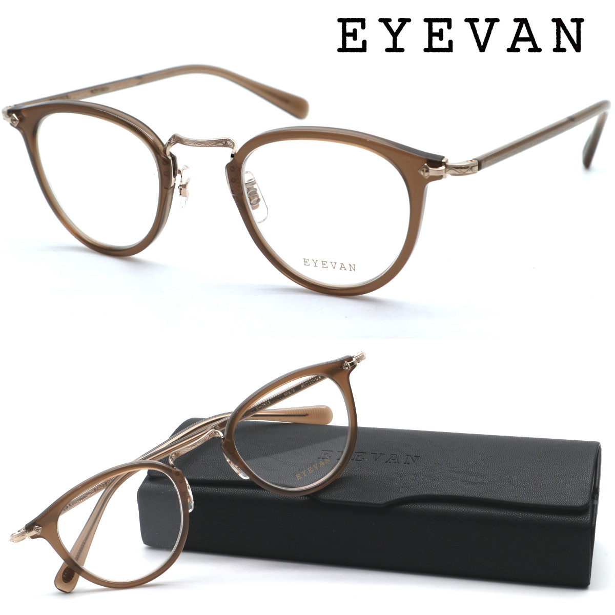 楽天市場】【EYEVAN】アイヴァン メガネ E-0513 col.TROT2/AG 45サイズ