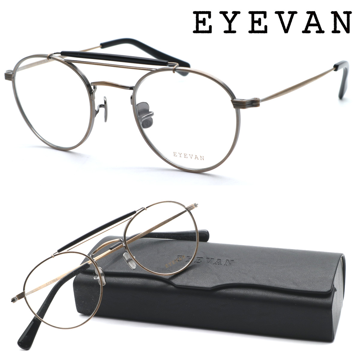 【EYEVAN】アイヴァン メガネ TRACK col.AG 46サイズ 度付又は度無レンズ標準装備 【日本製】【送料無料】【正規代理店品】【アイバン】クラシック ボストン ブランド 高級 ヴィンテージ|GlassGallery Is