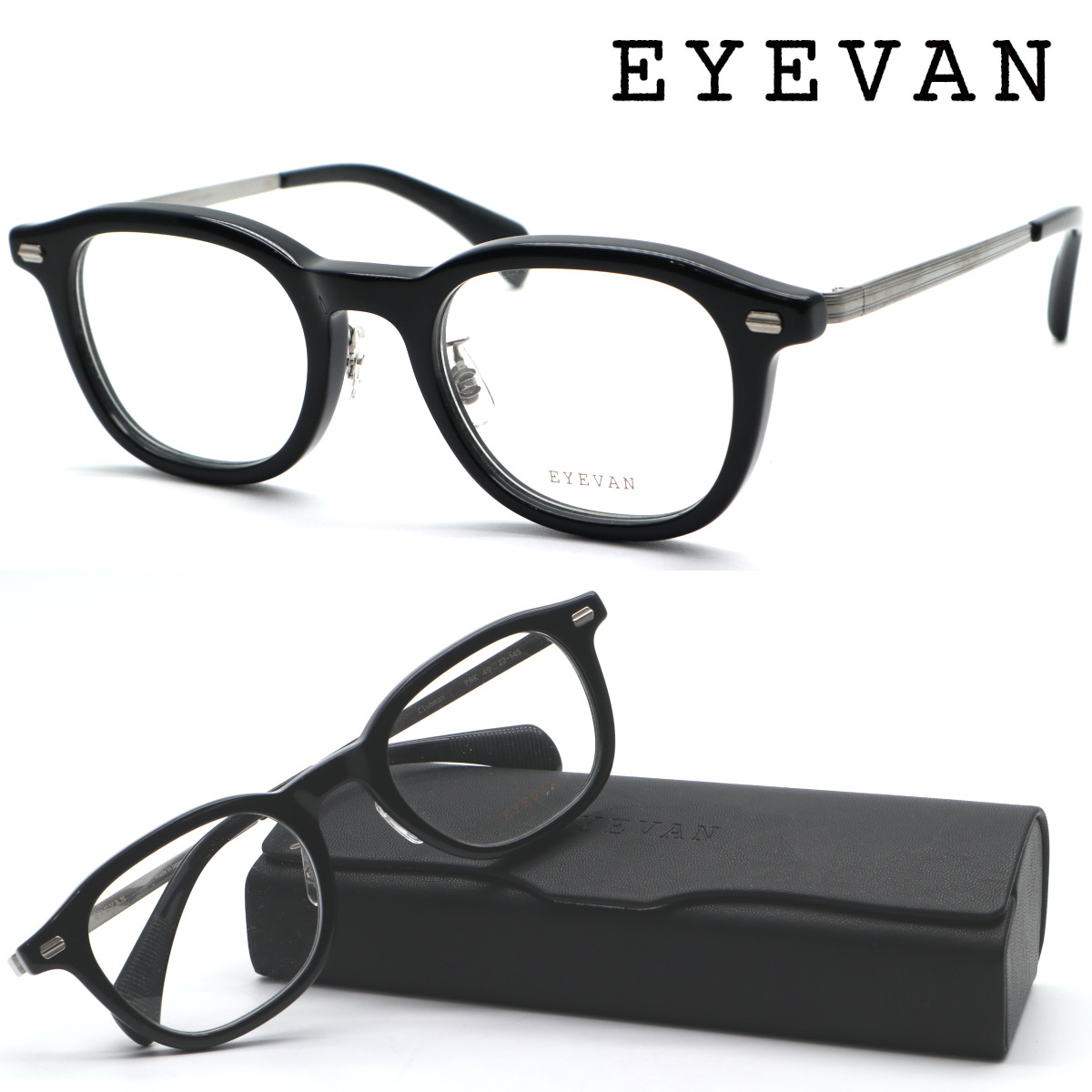 ★美品！EYEVAN アイヴァン・メガネフレーム★ 美品 EYEVAN アイヴァン メガネフレーム WEBB 49 CP 日本製