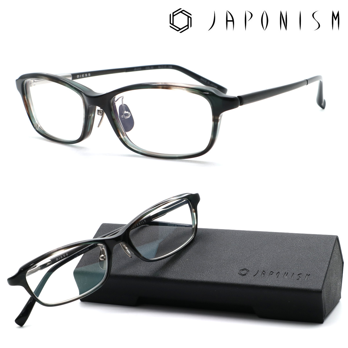 【JAPONISM ジャポニスム】ジャポニズム メガネ JD-010 col.02 DIESS 度付又は度無レンズ標準装備 MADE IN JAPAN【BOSTONCLUB正規品】【送料無料】メンズ レディース 男女兼用 おしゃれ ブランド 日本製 高級 ボストン UVカット 伊達メガネ|GlassGallery Is