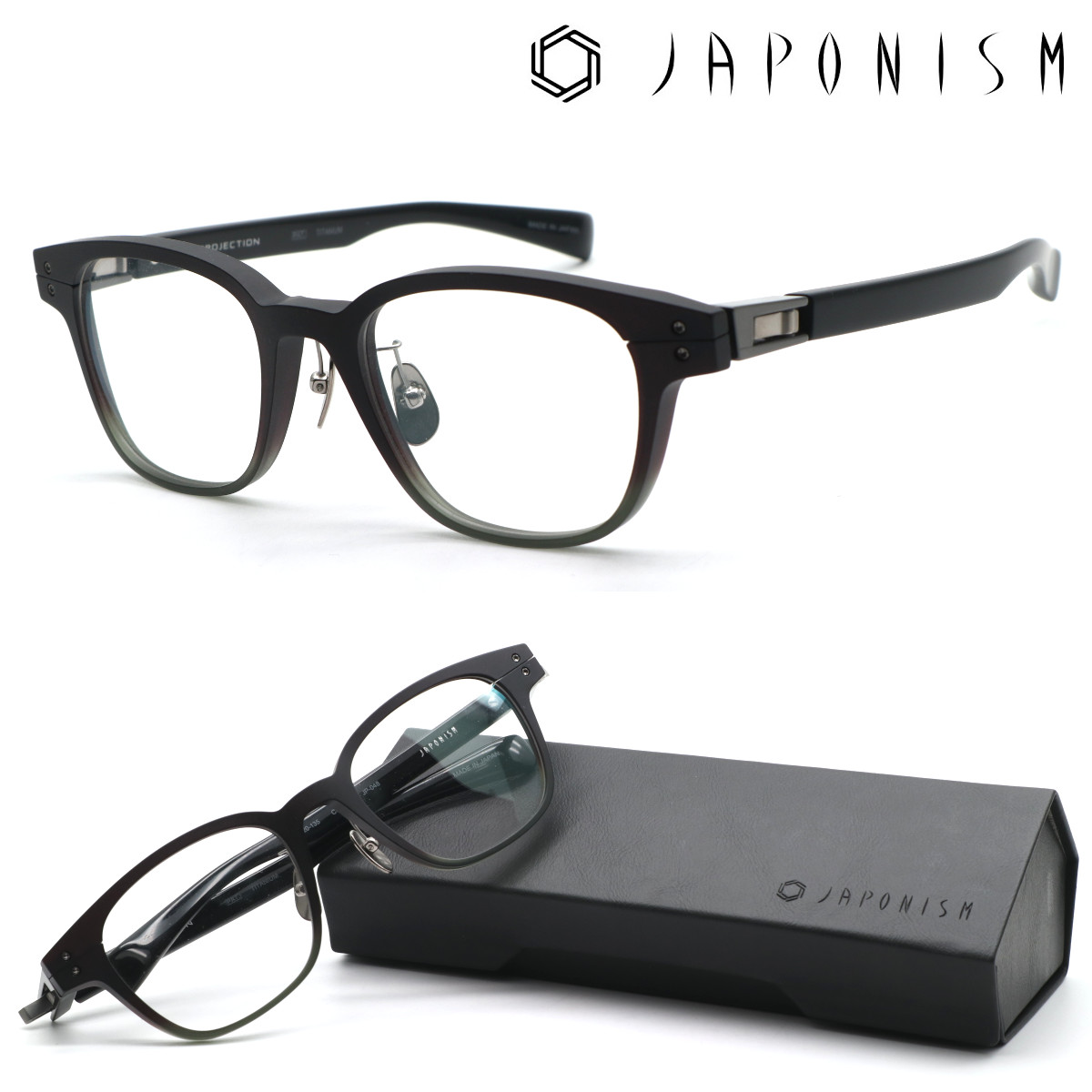 【JAPONISM ジャポニスム】ジャポニズム メガネ JP-048 col.02 PROJECTION 度付又は度無レンズ標準装備 MADE IN JAPAN【BOSTONCLUB正規品】【送料無料】メンズ レディース 男女兼用 おしゃれ ブランド 日本製 高級 UVカット ダテメガネ ボストン｜GlassGallery　Iｓ