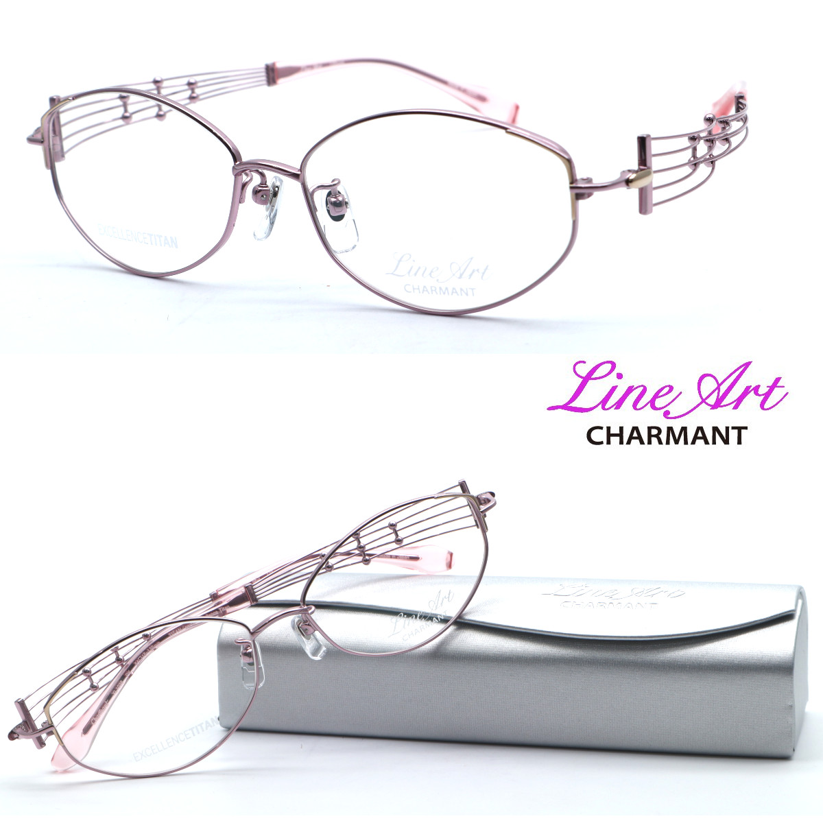 楽天市場】XL1035-PK-51 ラインアート【Line Art CHARMANT】度付き