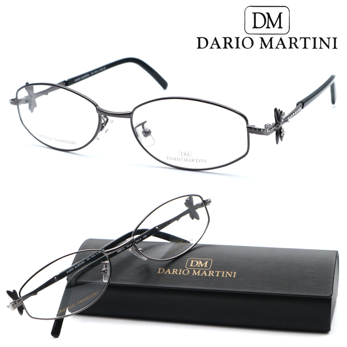 【DARIO MARTINI】ダリオマルティーニ 眼鏡 DM213 col.3 度付又は度無水晶体判定基準備えつける イタリア共和国製【貨物輸送無料】【置き目品】古典派音楽 豆の町 レディース ブランド名 かっこ良い 御前上等 眼鏡-バッグ・小物・ブランド雑貨-眼鏡・サングラス