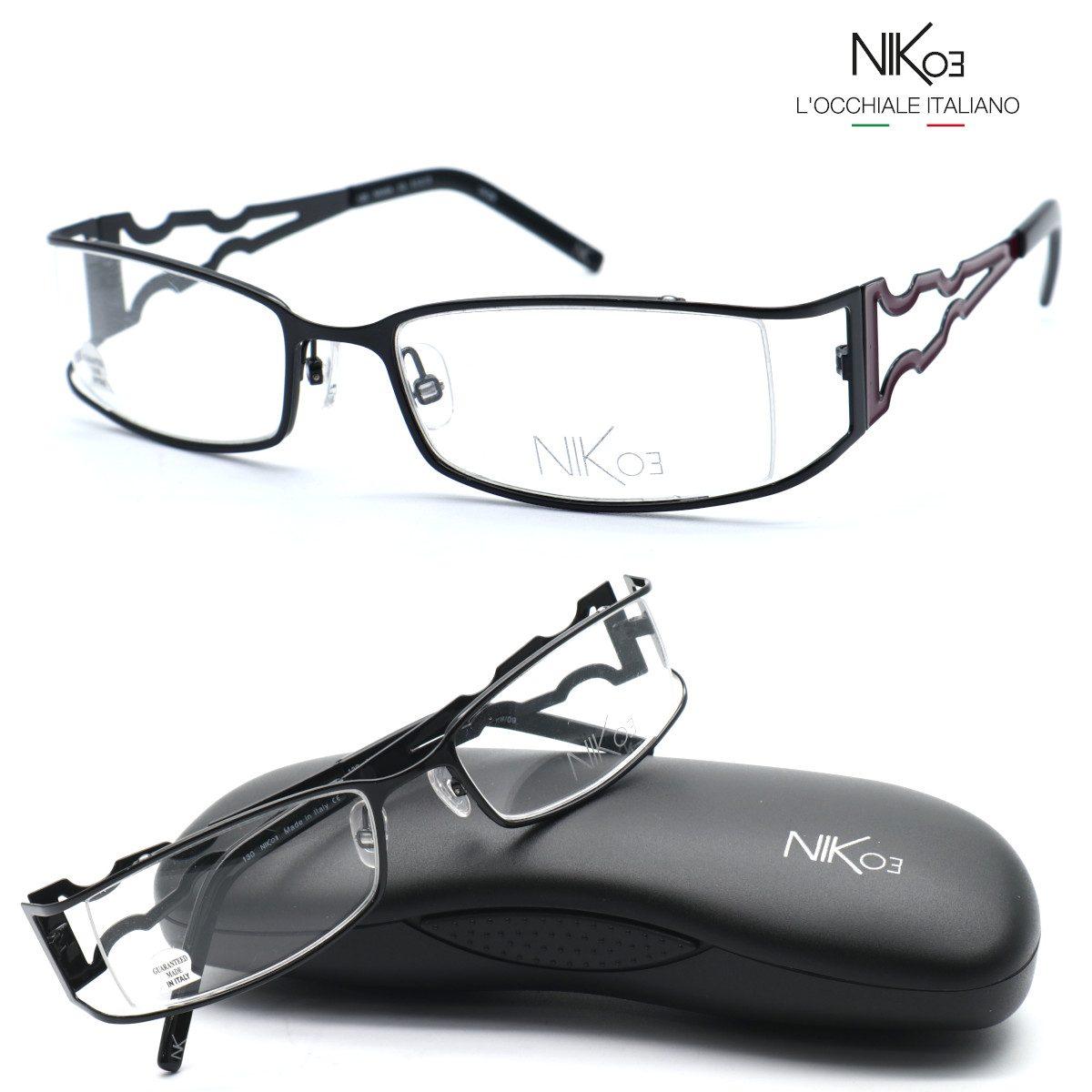 【NIK03】ニック無しスリー 眼鏡 NK454 col.K3 度付又は度無水晶体判定基準備えつける イタリア共和国製【貨物輸送無料】【置き目品】古典派音楽 豆の町 レディース 男女兼用 ブランド名 かっこ良い 御前上等 バッグ・小物・ブランド雑貨-眼鏡-眼鏡・サングラス