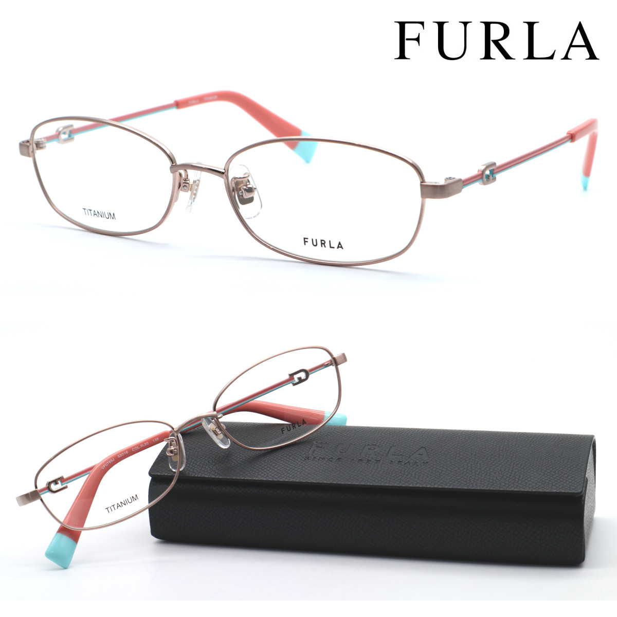 【FURLA】フルラ メガネ VFU795J col.0L80 度付又は度無レンズセット 【正規品】【送料無料】レディース ユニセックス おしゃれ ダテメガネ ブランド