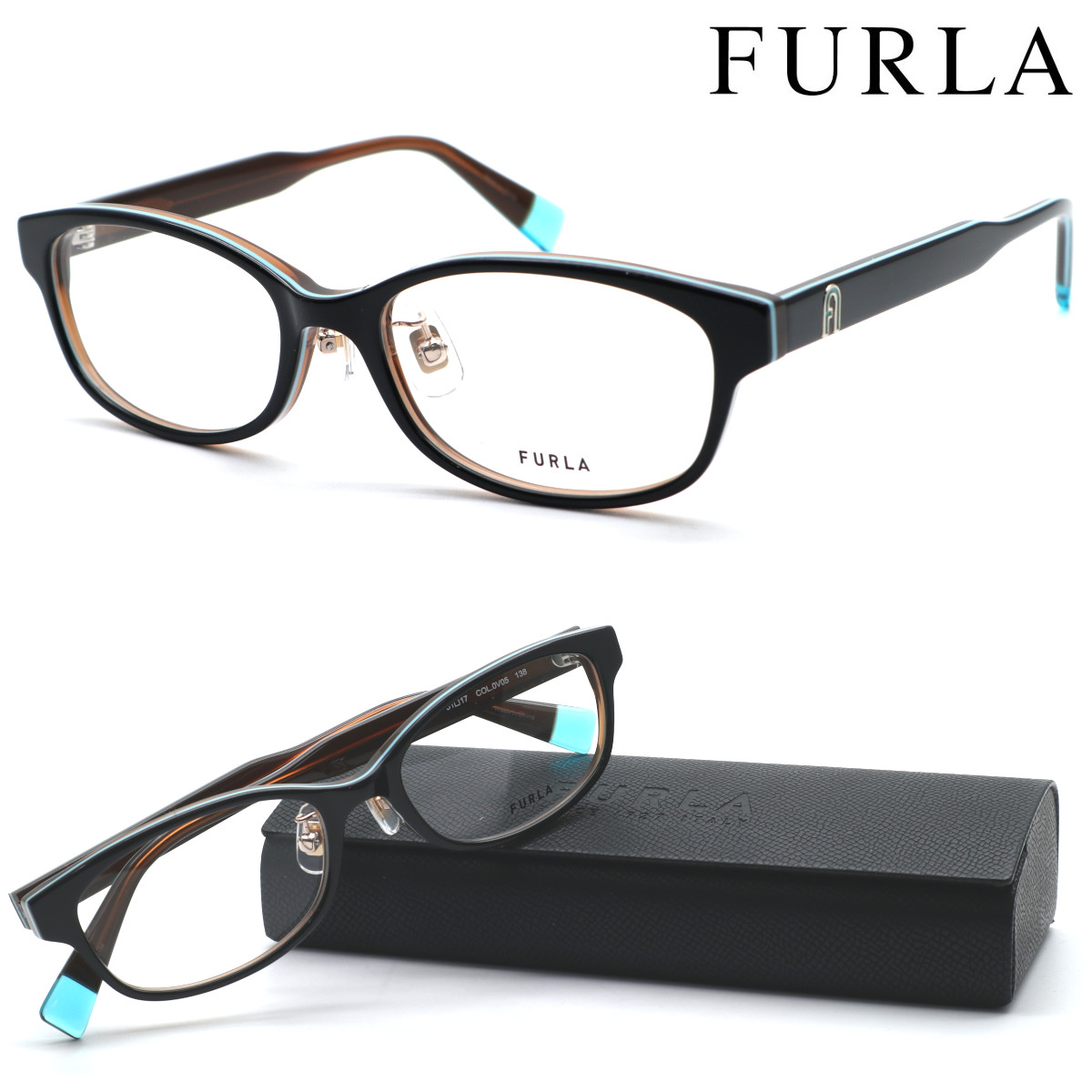 楽天市場】【FURLA】フルラ メガネ VFU968J col.0V05 度付又は度無