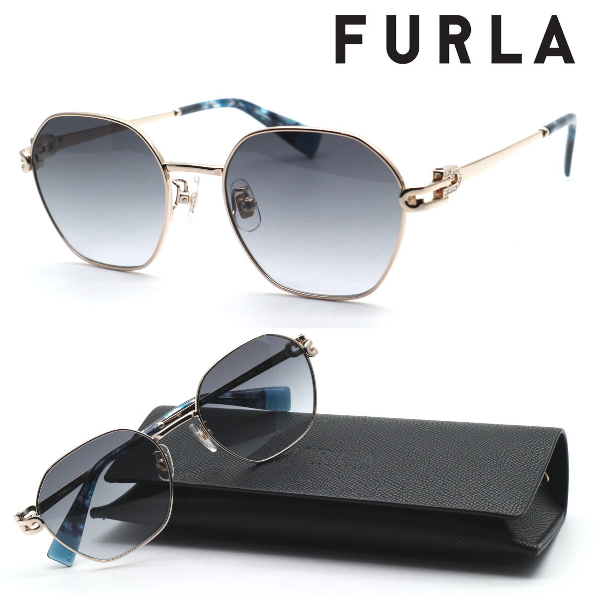 【FURLA】フルラ サングラス SFUA47J col.0594【正規品】【送料無料】高級 レディース ブランド おしゃれ 人気 伊達メガネ 紫外線カット UVカット