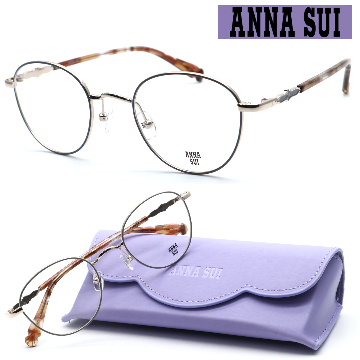 楽天市場】【ANNA SUI】アナスイ メガネ 60-9040 col.3 度付又は度無