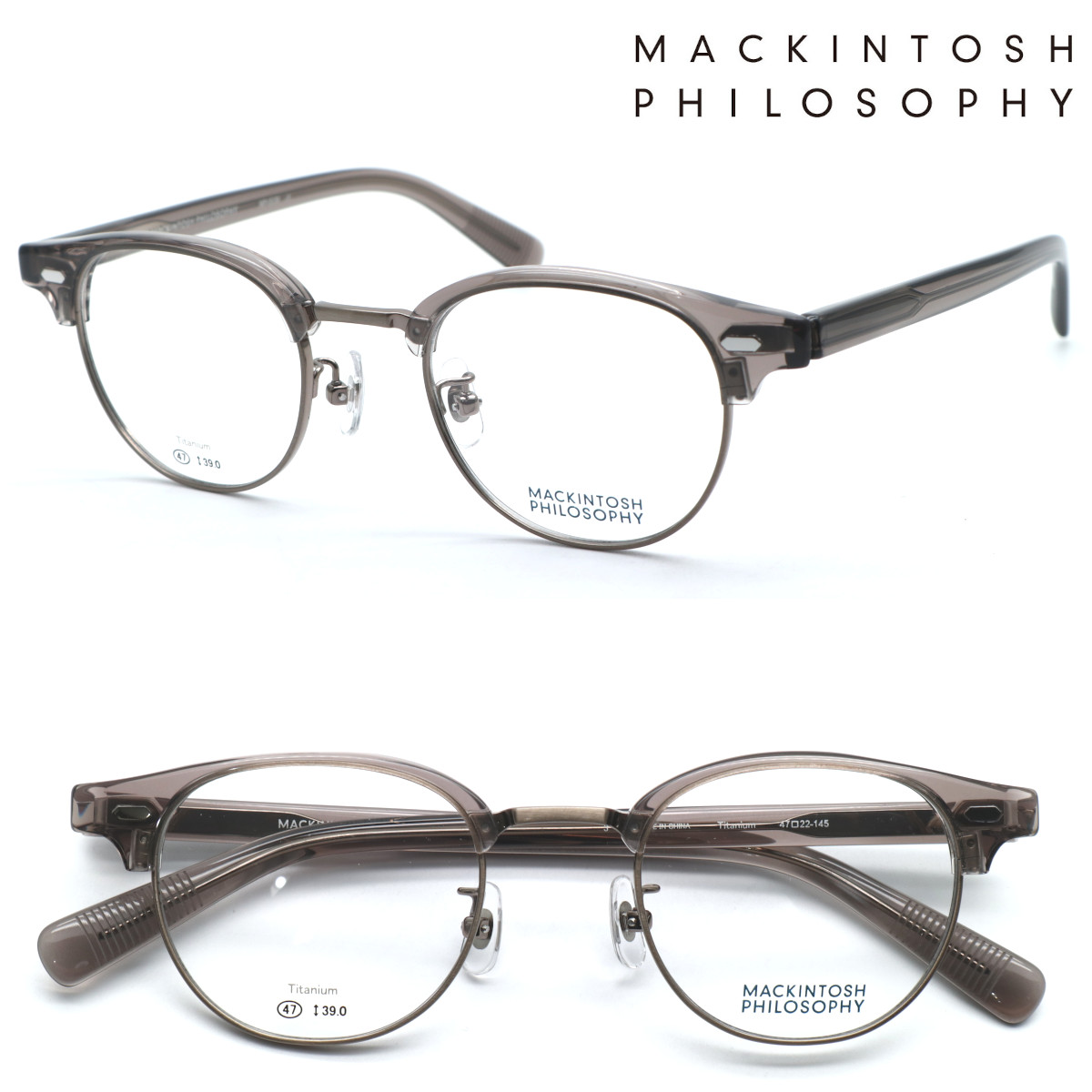 【MACKINTOSH PHILOSOPHY】マッキントッシュ 哲学 MP-5039 col.3 眼鏡 度付又は度無水晶体仕掛ける【置き目売りわたす店品】【貨物輸送無料】メンズ ユニ一発やる 飛び切り 今めかしい ブランド名 豆の町 ラウンド 丸眼鏡