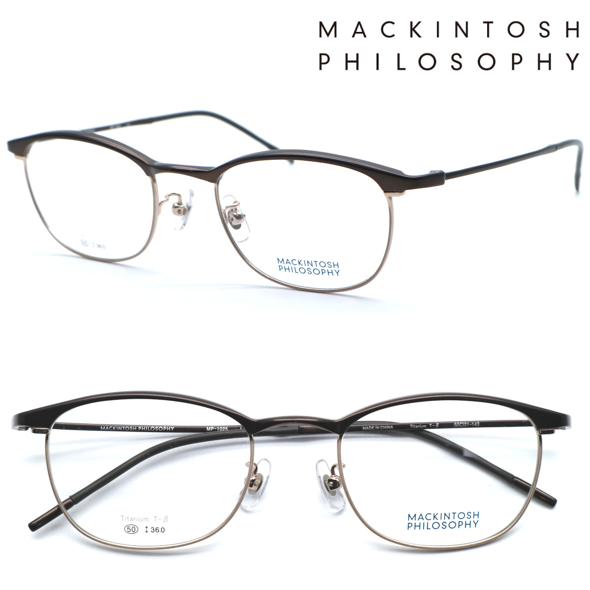 【MACKINTOSH PHILOSOPHY】マッキントッシュ 哲学 MP-1025 col.1 眼鏡 度付又は度無水晶体仕掛ける【置き目売りわたす店品】【貨物輸送無料】メンズ ユニ一発やる 飛び切り 今めかしい ブランド名 豆の町 ラウンド 丸眼鏡