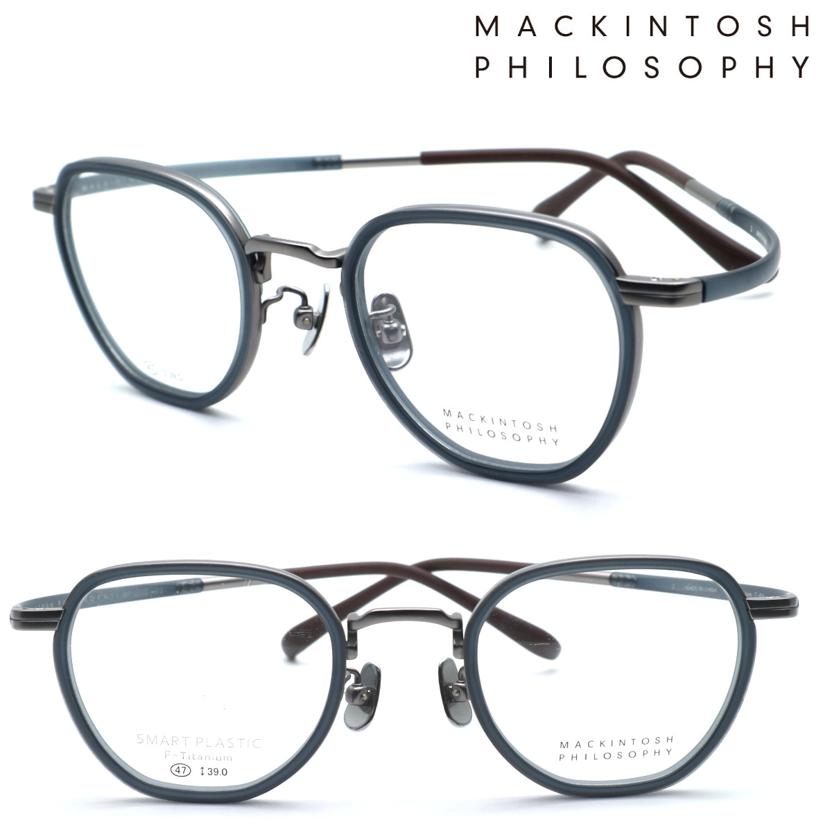 【MACKINTOSH PHILOSOPHY】マッキントッシュ 哲学 MP-2002 col.3 眼鏡 度付又は度無水晶体仕掛ける【置き目売りわたす店品】【貨物輸送無料】メンズ ユニ一発やる 飛び切り 今めかしい ブランド名 豆の町 ラウンド 丸眼鏡