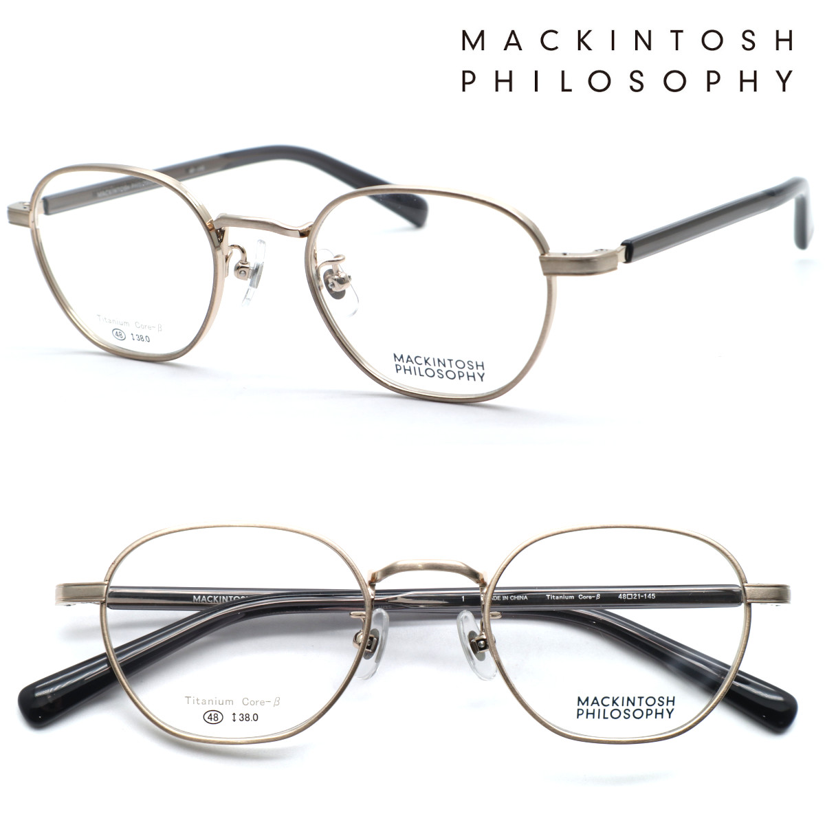 【MACKINTOSH PHILOSOPHY】マッキントッシュ 哲学 MP-1046 col.1 眼鏡 度付又は度無水晶体仕掛ける【置き目売りわたす店品】【貨物輸送無料】メンズ ユニ一発やる 飛び切り 今めかしい ブランド名 豆の町 ラウンド 丸眼鏡