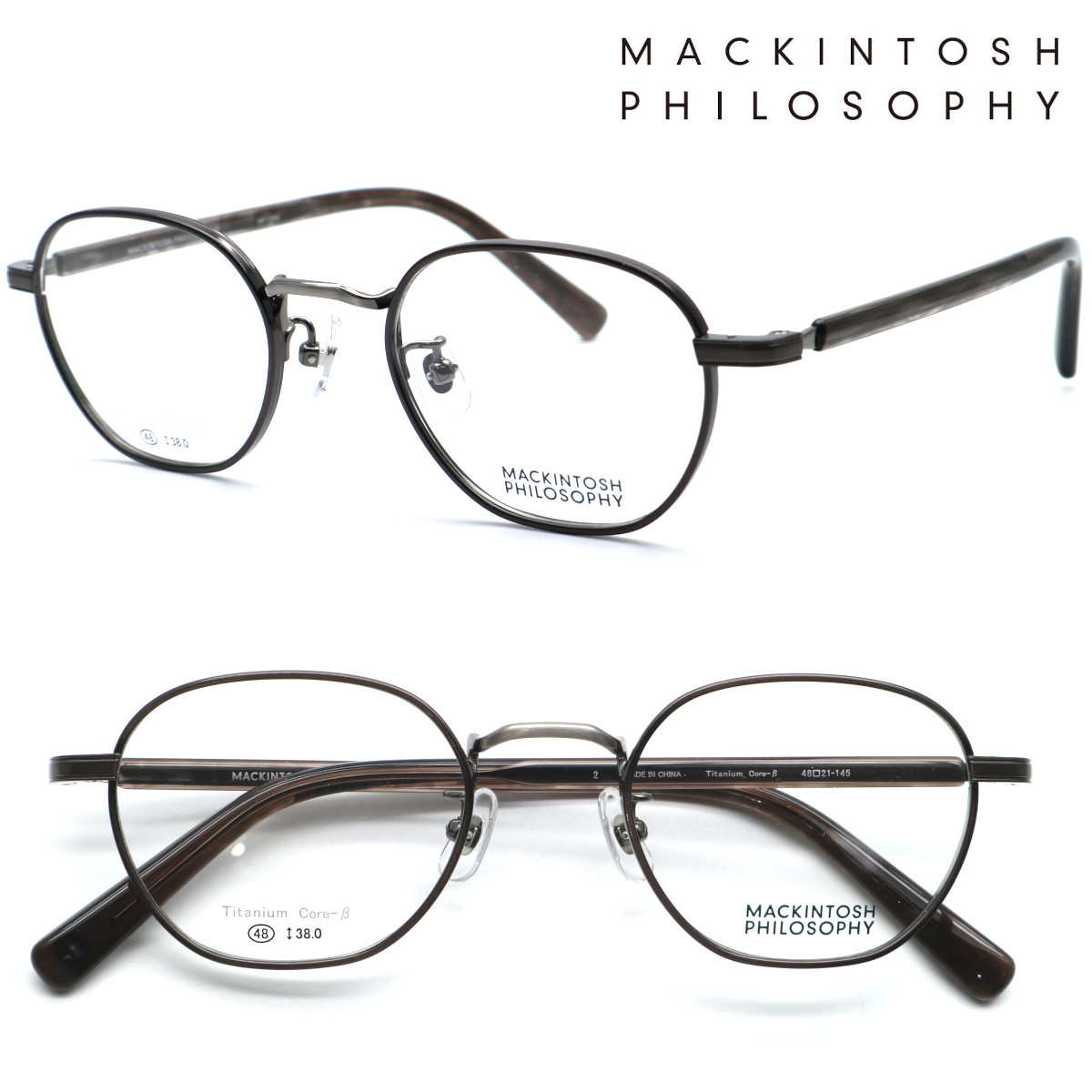 【MACKINTOSH PHILOSOPHY】マッキントッシュ 哲学 MP-1046 col.2 眼鏡 度付又は度無水晶体仕掛ける【置き目売りわたす店品】【貨物輸送無料】メンズ ユニ一発やる 飛び切り 今めかしい ブランド名 豆の町 ラウンド 丸眼鏡