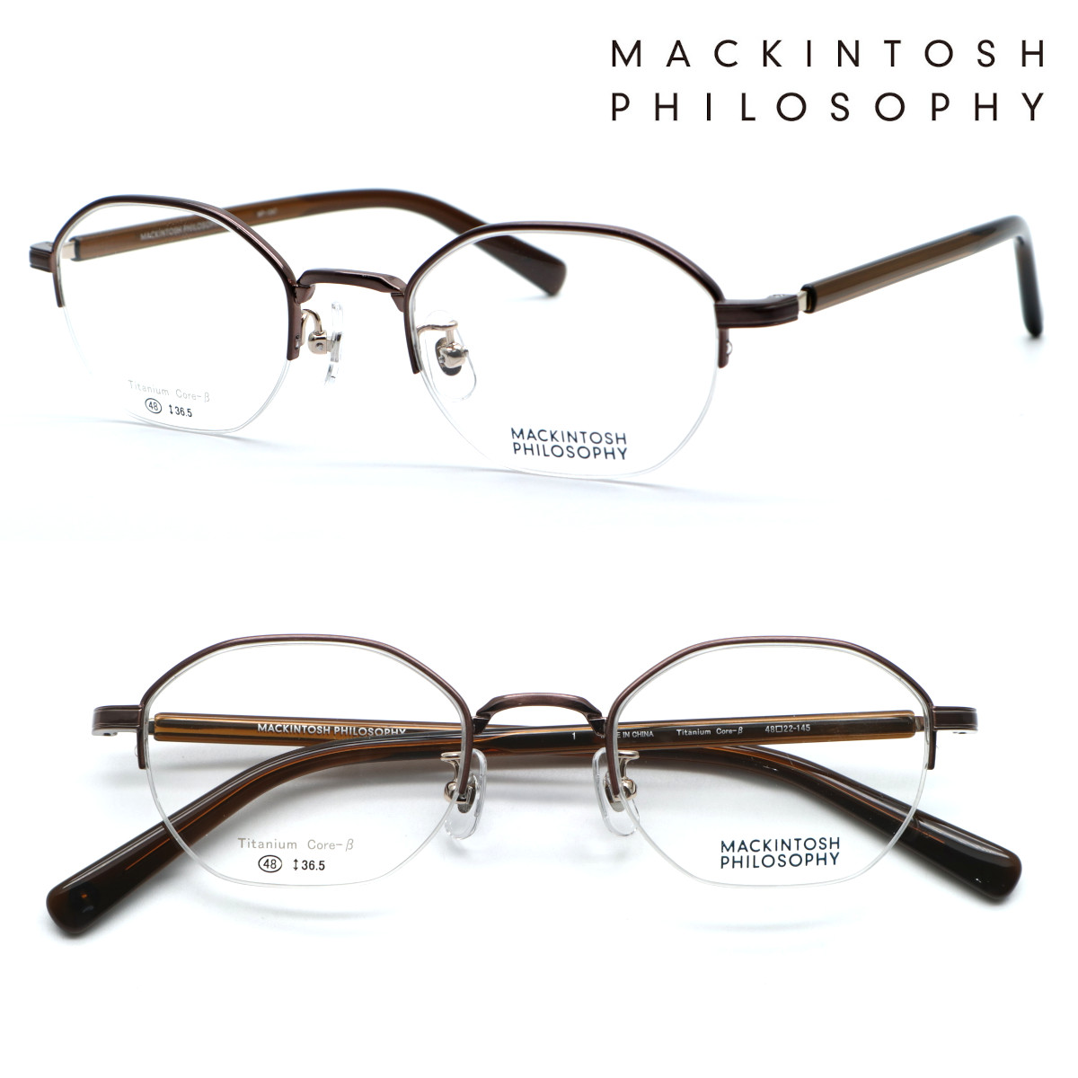【MACKINTOSH PHILOSOPHY】マッキントッシュ 哲学 MP-1047 col.1 眼鏡 度付又は度無水晶体仕掛ける【置き目売りわたす店品】【貨物輸送無料】メンズ ユニ一発やる 飛び切り 今めかしい ブランド名 豆の町 ラウンド 丸眼鏡