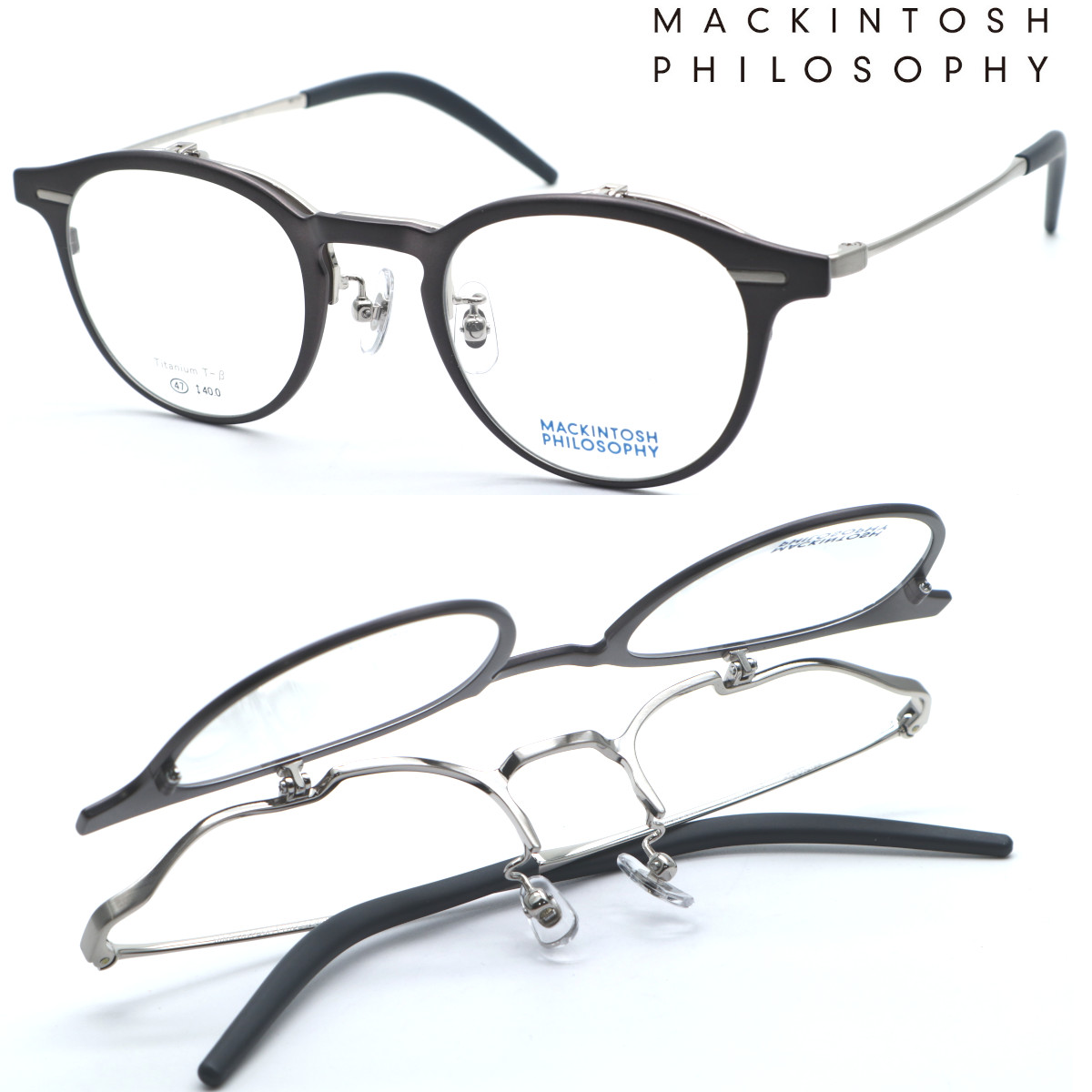 跳ね上げメガネMACKINTOSH MP-3005-2 度付きレンズセット MACKINTOSH PHILOSOPHY 跳ね上げメガネセット MP-3005 2