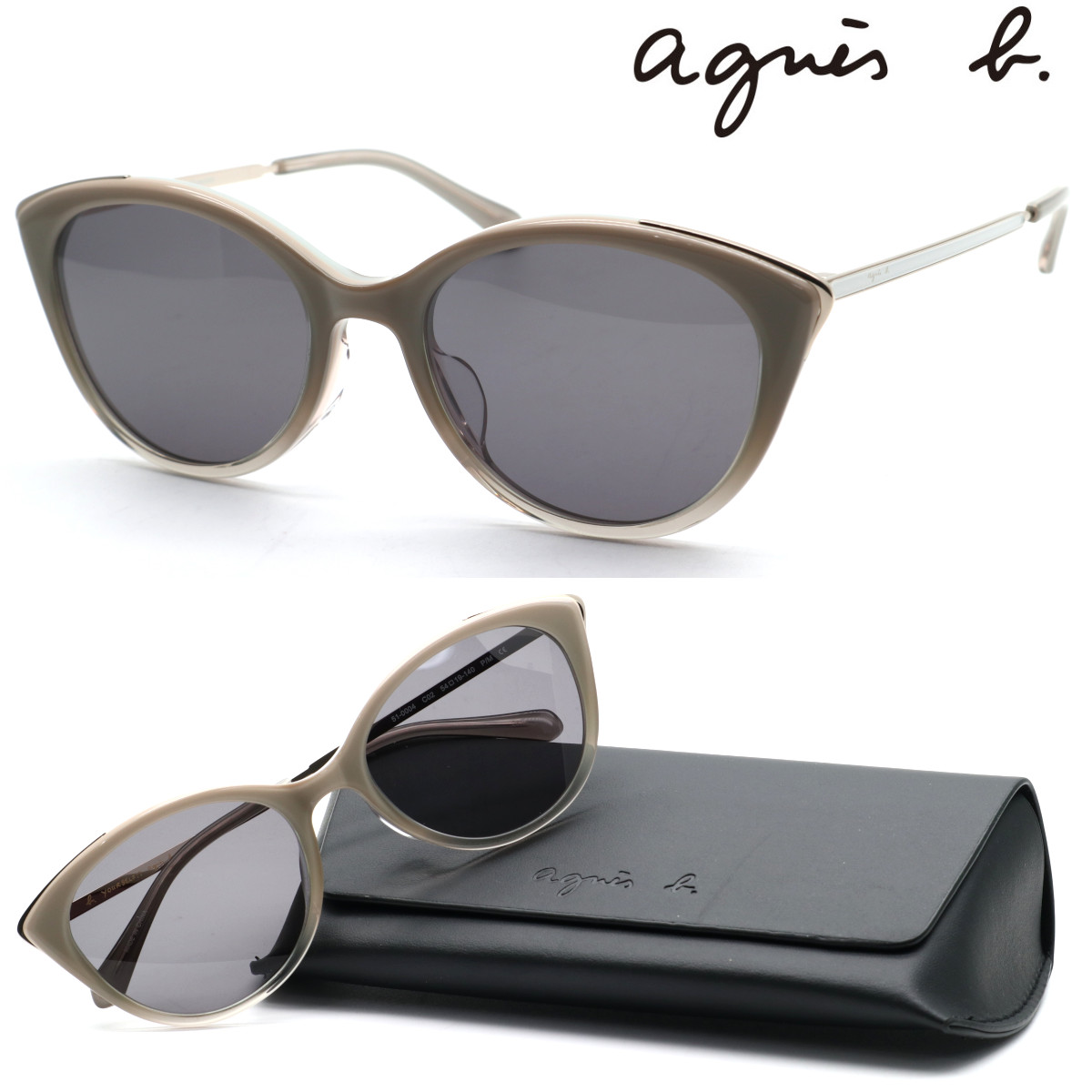 楽天市場】【agnes b】アニエスベー 51-0004 col.01 サングラス 度付き