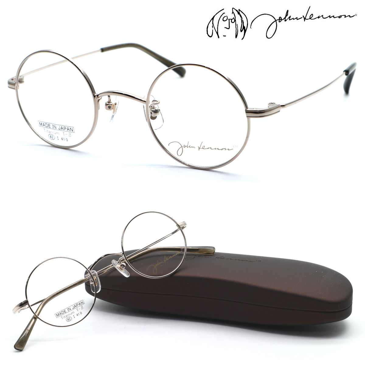 【john lennon】ジョンレノン JL-1120 col.1 メガネ　度付又は度無レンズセット 【正規品】【送料無料】ボストン 丸メガネ メンズ レディース ユニセックス クラシック おしゃれ ブランド 日本製｜GlassGallery　Iｓ
