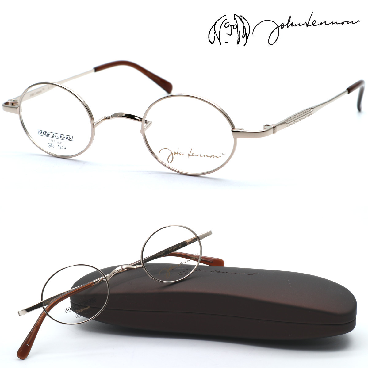 【john lennon】ジョンレノン JL-1123 col.1 メガネ　度付又は度無レンズセット 【正規品】【送料無料】ボストン 丸メガネ オーバル型 一山鼻パッド メンズ レディース ユニセックス クラシック おしゃれ ブランド 日本製