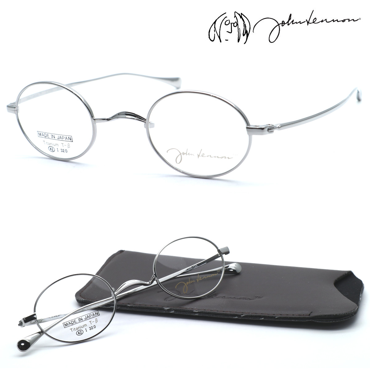 【john lennon】ジョンレノン JL-A106 col.2 メガネ 度付又は度無レンズセット 一山鼻パッド 【正規品】【送料無料】ボストン 丸メガネ オーバル型 メンズ レディース ユニセックス クラシック おしゃれ ブランド 日本製 老眼鏡 小さいサイズ|GlassGallery Is