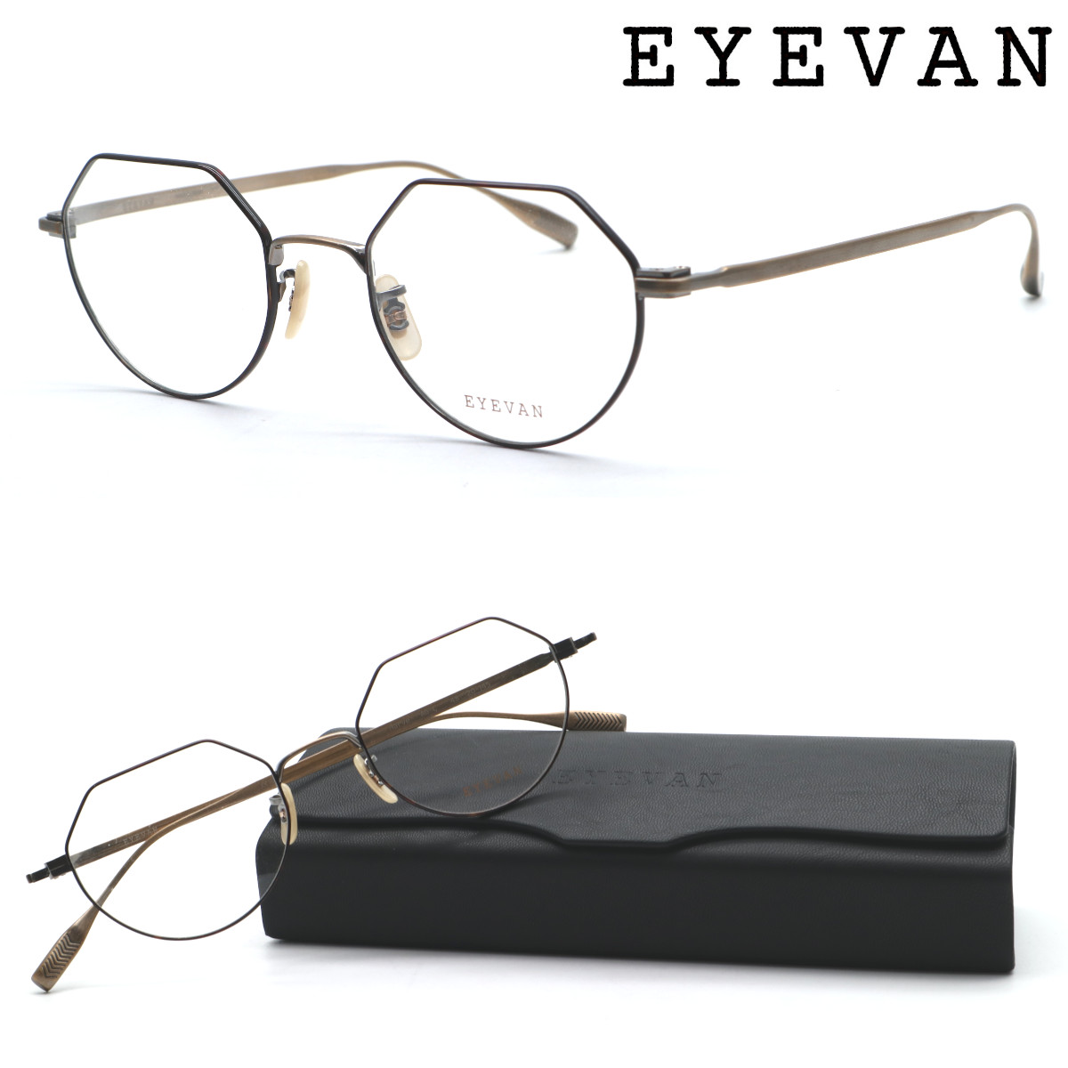 【EYEVAN】アイヴァン メガネ Harve col.AG-C 48サイズ 度付又は度無レンズ標準装備 【日本製】【送料無料】【正規代理店品】【アイバン】 クラシック ボストン メンズ レディース おしゃれ ブランド 高級 定番 UVカット 伊達メガネ｜GlassGallery　Iｓ