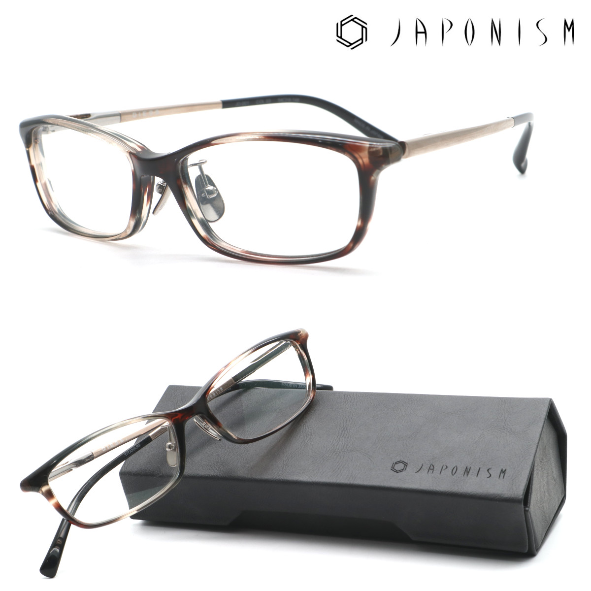 【JAPONISM ジャポニスム】ジャポニズム メガネ JD-001 col.03 度付又は度無レンズ標準装備 MADE IN JAPAN【正規品】【送料無料】メンズ レディース 男女兼用 おしゃれ ブランド 日本製 高級 UVカット 伊達メガネ