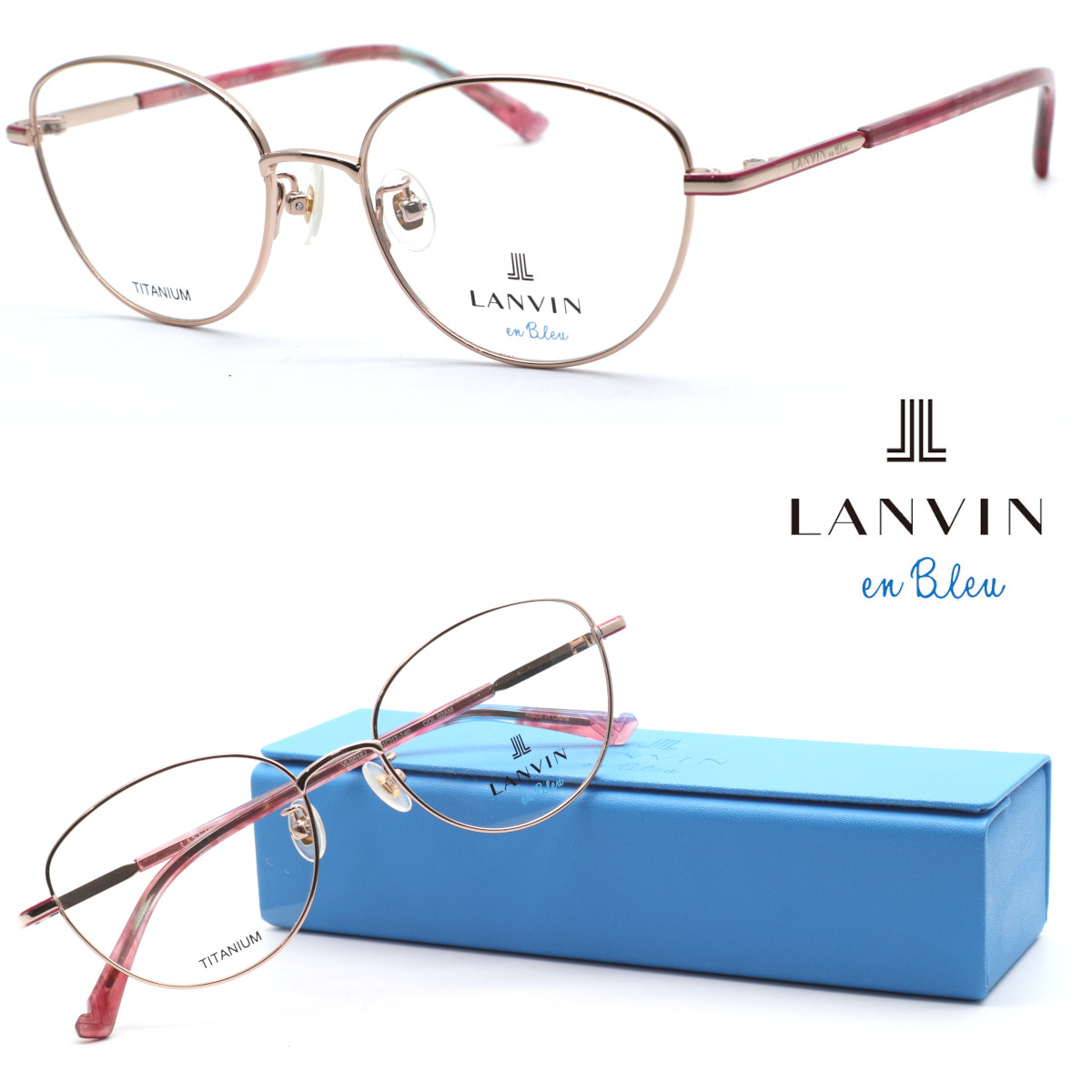 【LANVIN en Bleu】ランバンオンブルー VLB018J col.02AM メガネ 度付又は度無レンズセット 【正規品】【送料無料】伊達メガネ ボストン メンズ レディース ユニセックス クラシック おしゃれ ブランド｜GlassGallery　Iｓ