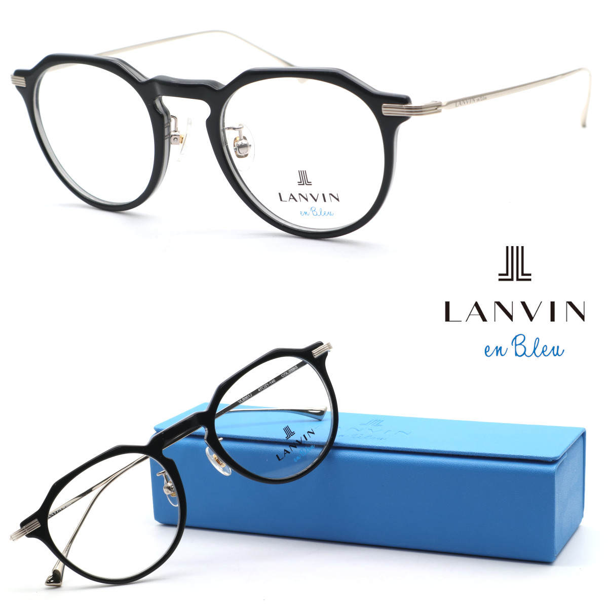【LANVIN en Bleu】ランバンオンブルー VLB001J col.05BG メガネ 度付又は度無レンズセット 【正規品】【送料無料】伊達メガネ ボストン メンズ レディース ユニセックス クラシック おしゃれ ブランド