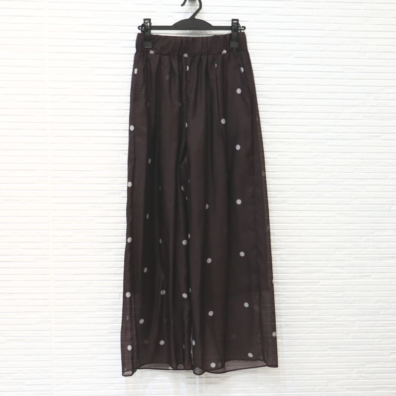 【PRIORITY】優先順位/ドットプリントパンツ/P61021JT/ 色つや：赤銅色/鉄道車両手がかり size:38 心地好い 飛び切り レディース 烏兎冬物 ボトムス【置き目品】【貨物輸送無料】今めかしい レディース ブランド名 飛び切り 一般受け