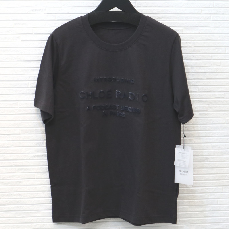【TOLNERA】トルネラ/ロゴTシャツ/T52155HW/ カラー：チャコール size:38 カジュアル 上質 レディース 春秋冬物 トップス【正規品】【送料無料】おしゃれ レディース ブランド 高級 人気