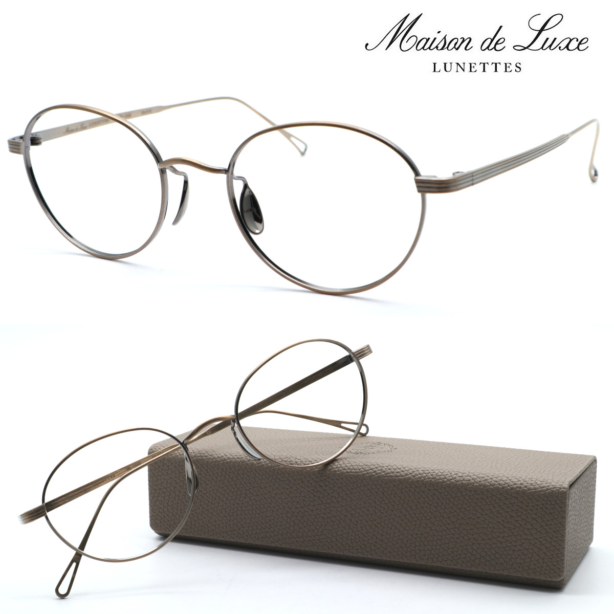 【Maison de Luxe LUNETTES】メゾンドリュクス ルネッツ ML-124 C3 メガネ 度付又は度無レンズセット 日本製 【インフルエンサーの 石井 里奈さんがイメージモデル】【送料無料】【正規品】クラシック ボストン レディース おしゃれ ブランド 高級