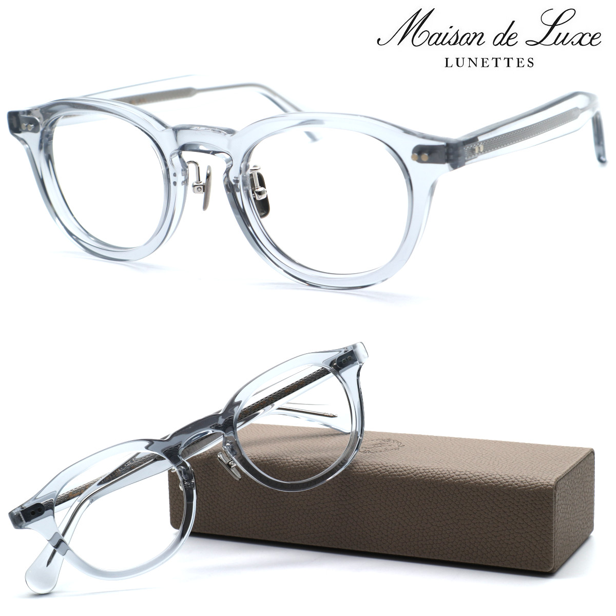 【Maison de Luxe LUNETTES】メゾンドリュクス ルネッツ ML-128 C5 メガネ 度付又は度無レンズセット 日本製 【インフルエンサーの 石井 里奈さんがイメージモデル】【送料無料】【正規品】クラシック ボストン レディース おしゃれ ブランド 高級